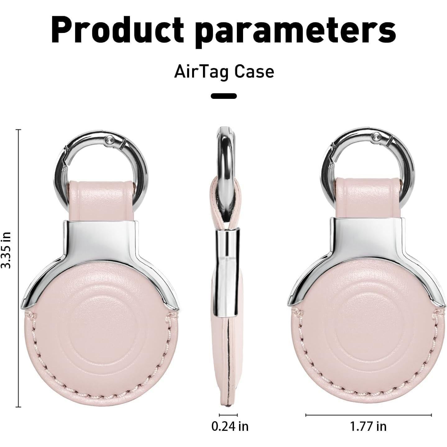 Funda Protectora de Cuero Genuino MOLOSLEEVE para AirTag Rosa