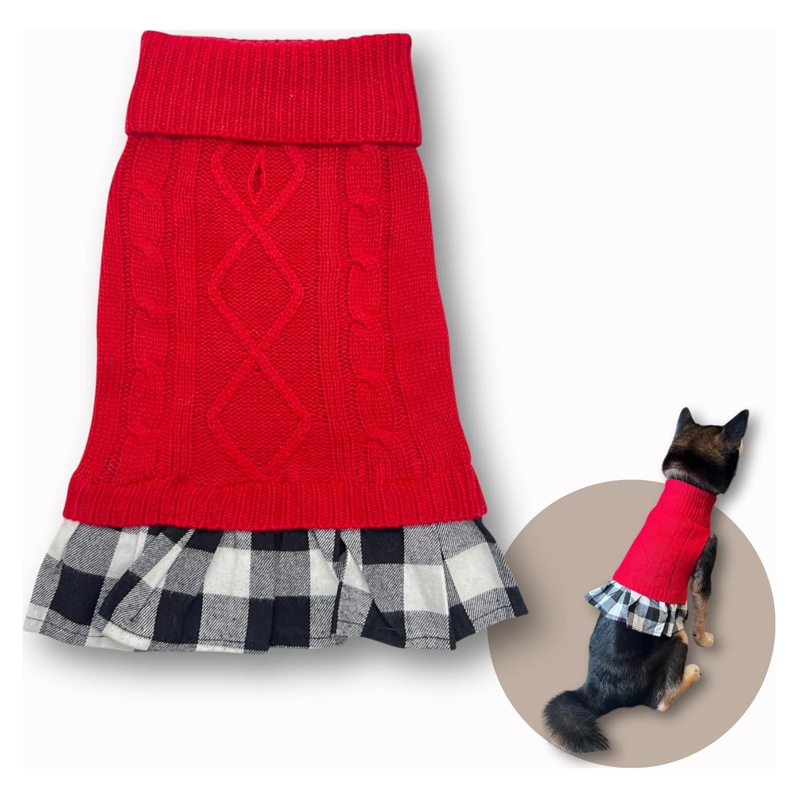 Suéter para Perros y Gatos Pawcratean Rojo Pequeño