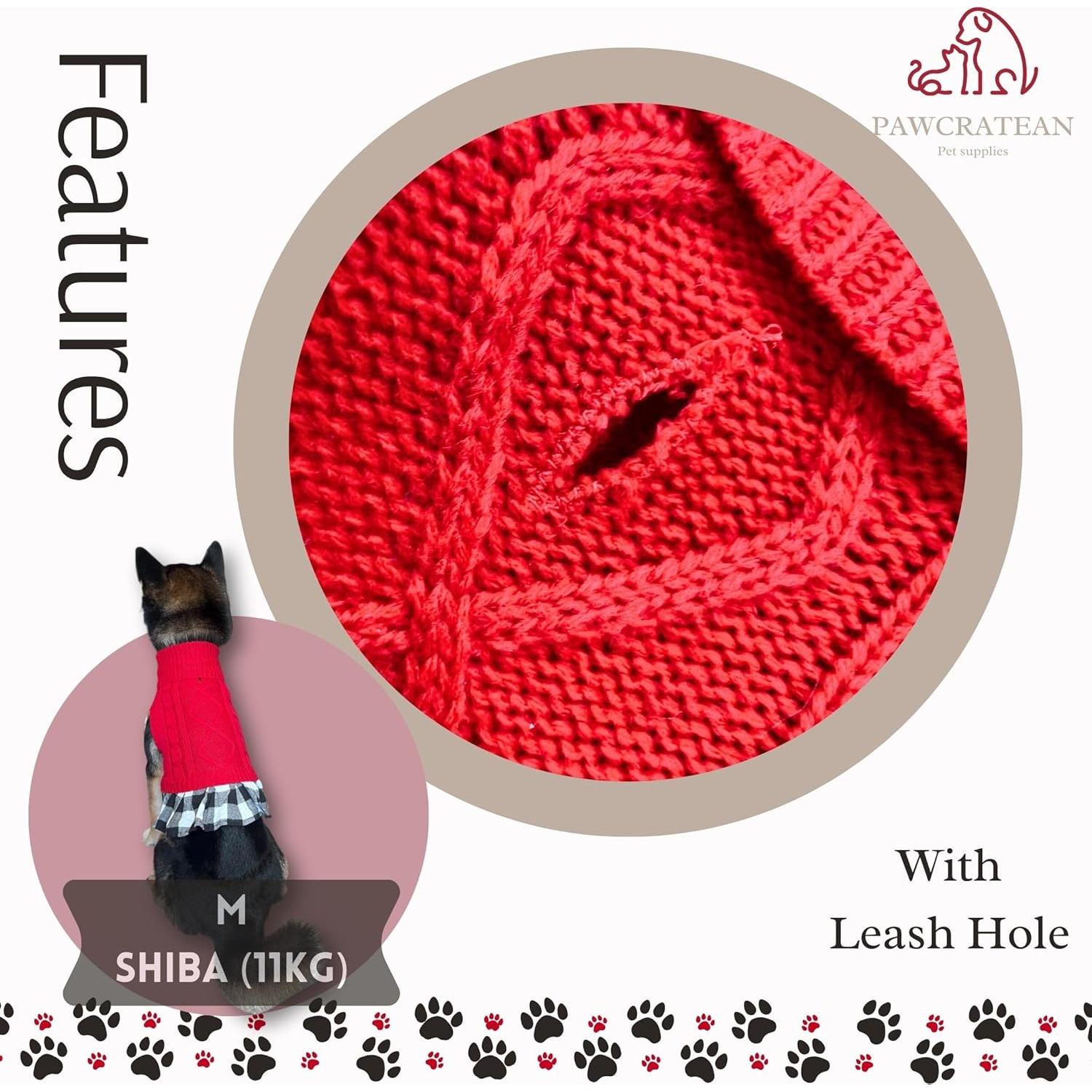 Suéter para Perros y Gatos Pawcratean Rojo Pequeño