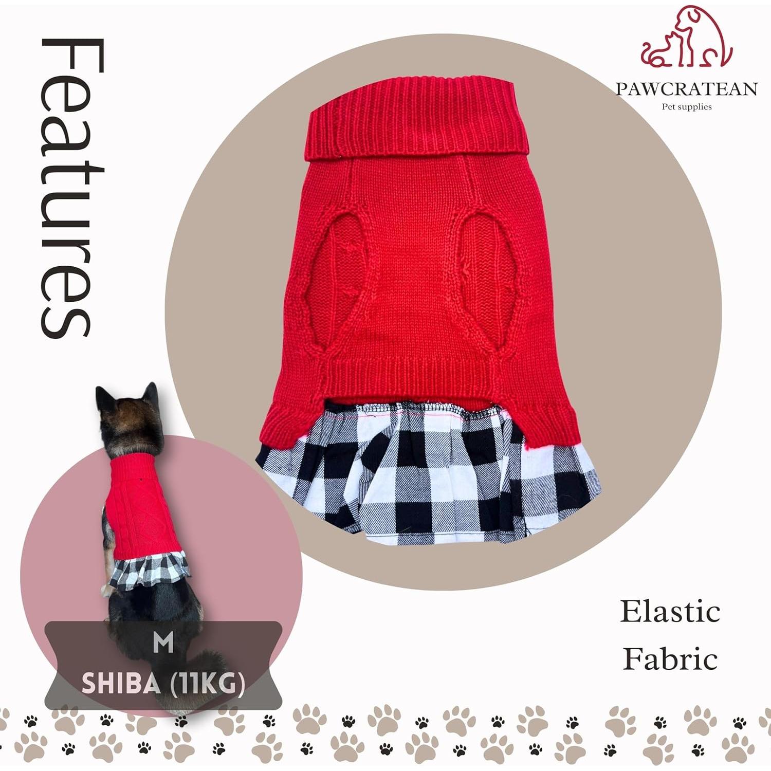 Suéter para Perros y Gatos Pawcratean Rojo Pequeño