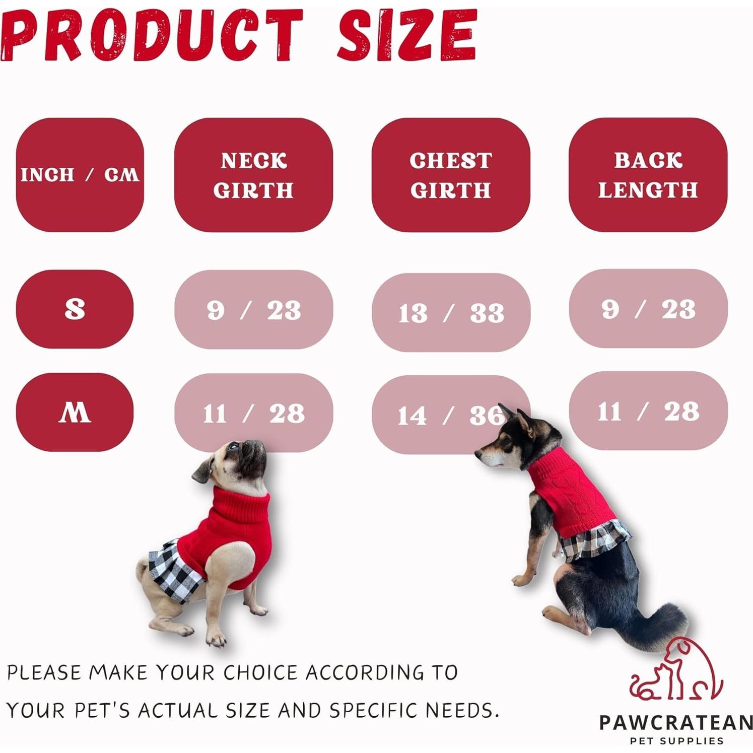 Suéter para Perros y Gatos Pawcratean Rojo Pequeño