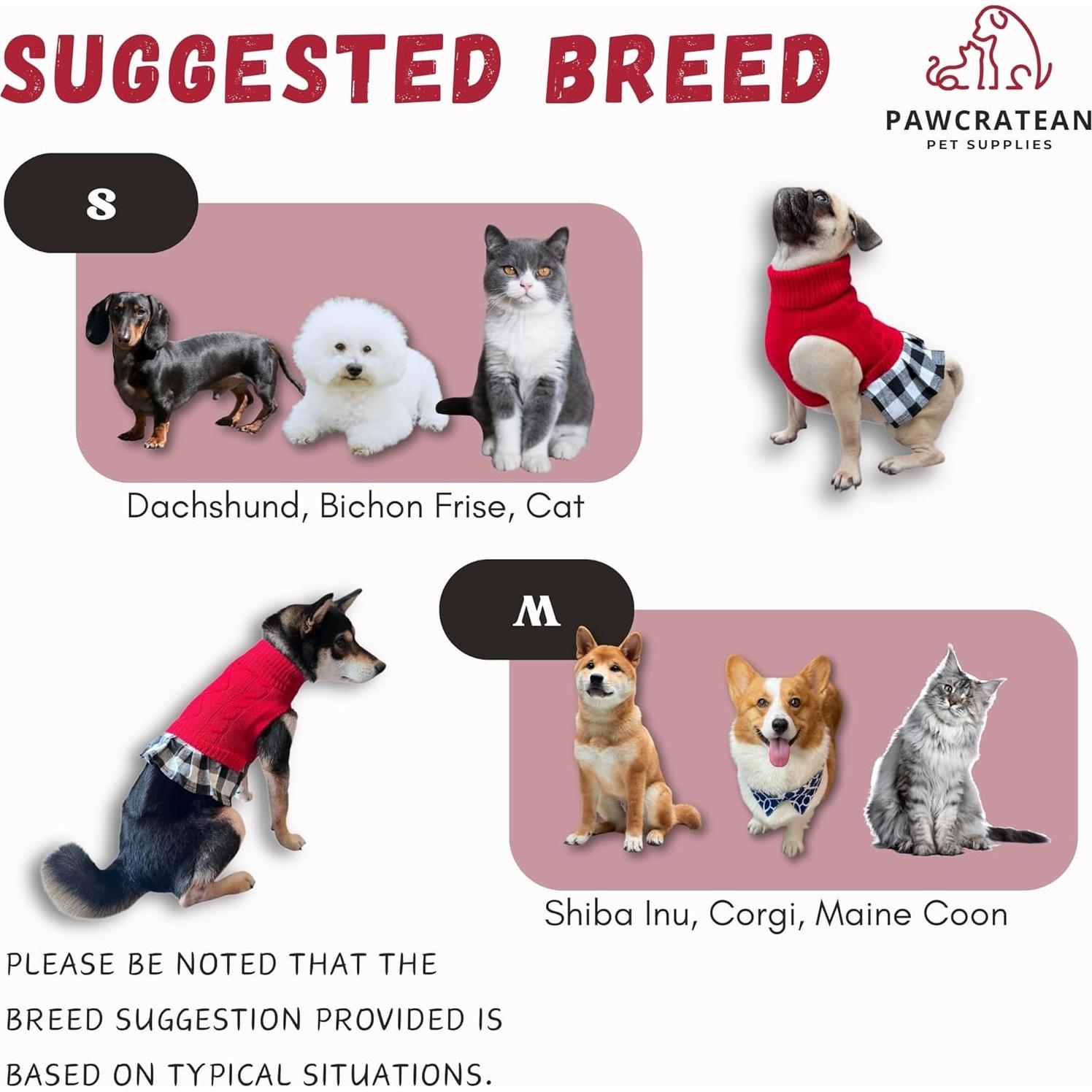 Suéter para Perros y Gatos Pawcratean Rojo Pequeño