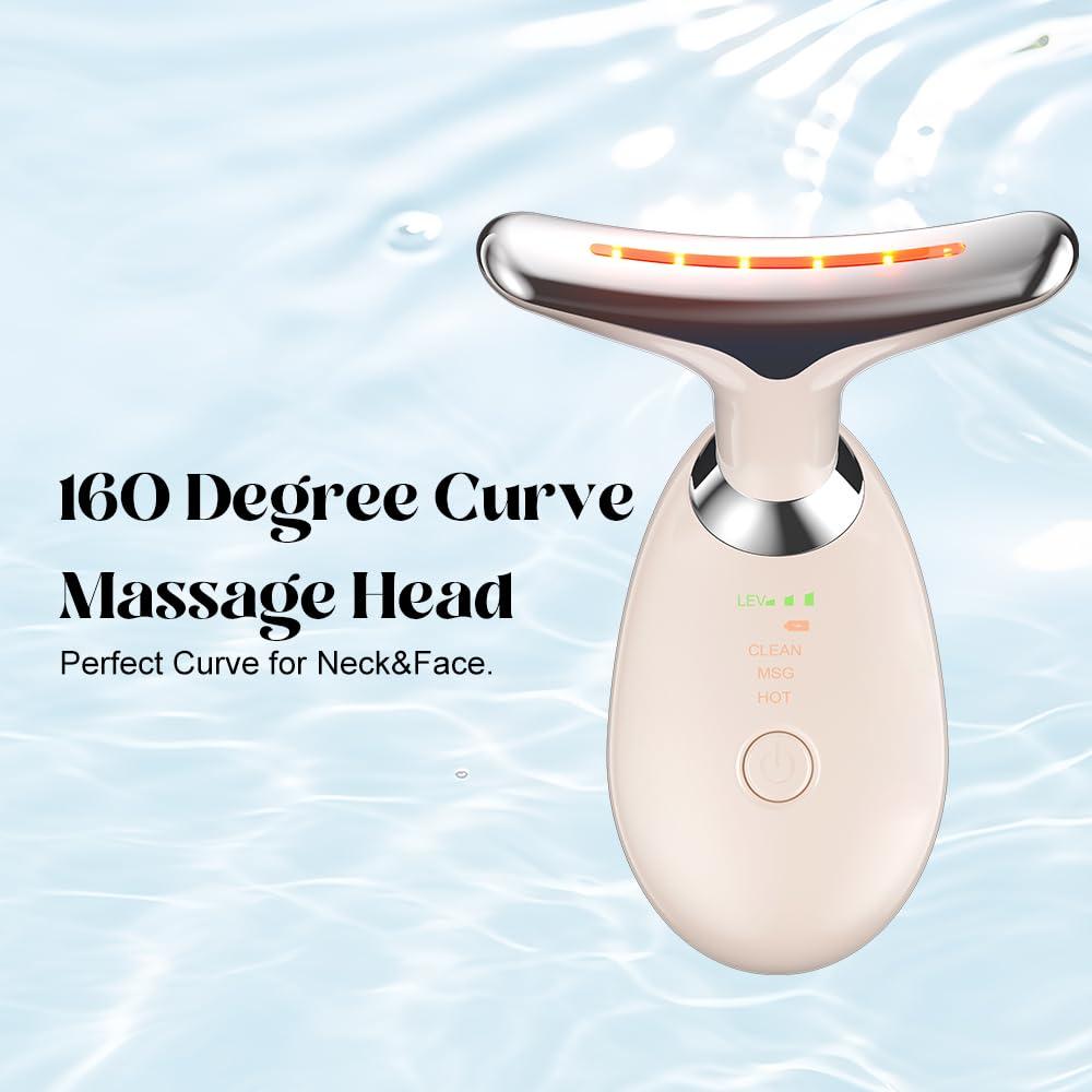 Masajeador de Cuello YUNRUO Rosa 3-en-1 Compacto y Recargable