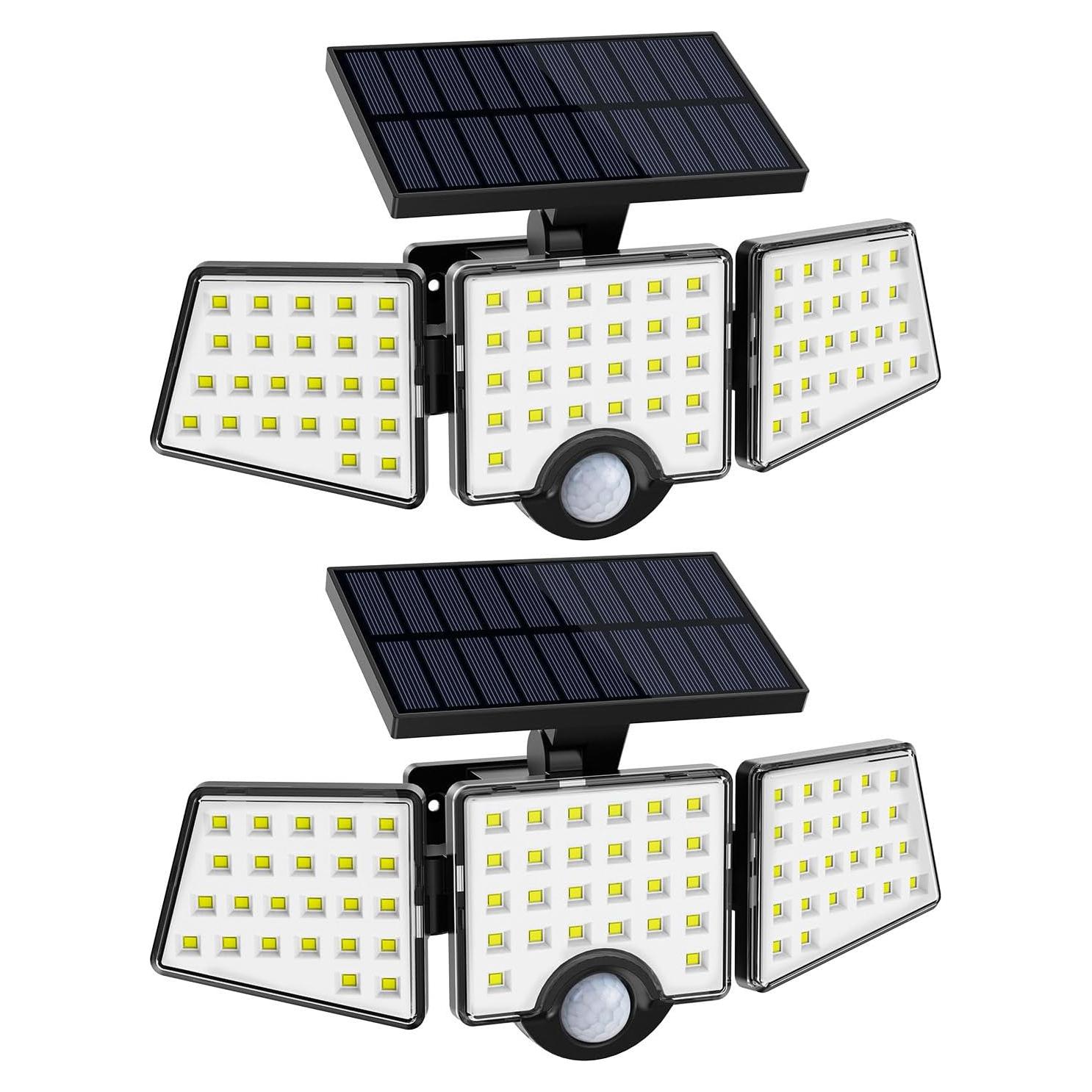 Luces Solares Lepro WL4000 3 Cabezas Ajustables IP65