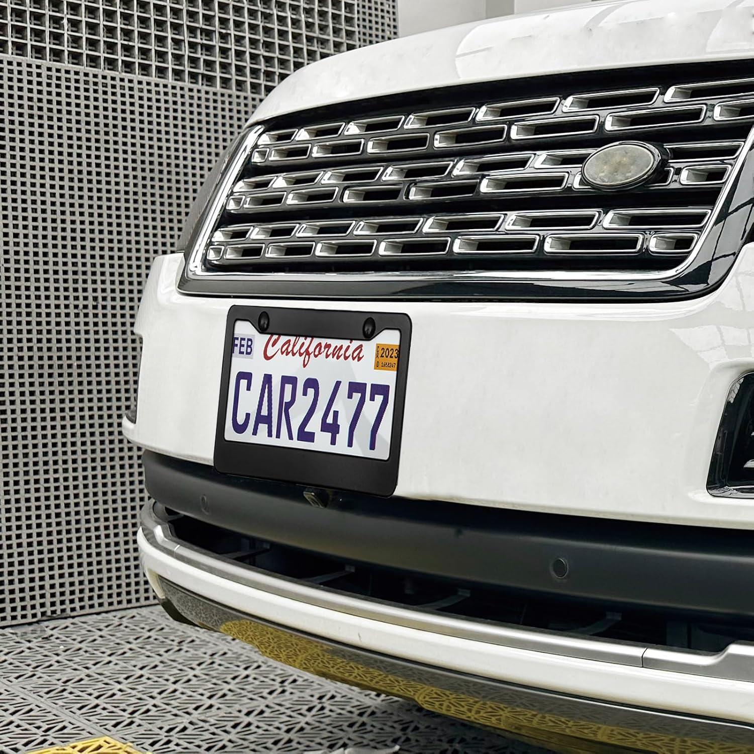 Marcos de Placa de Licencia Aluminio Negro Lengnoyp 2 Pcs