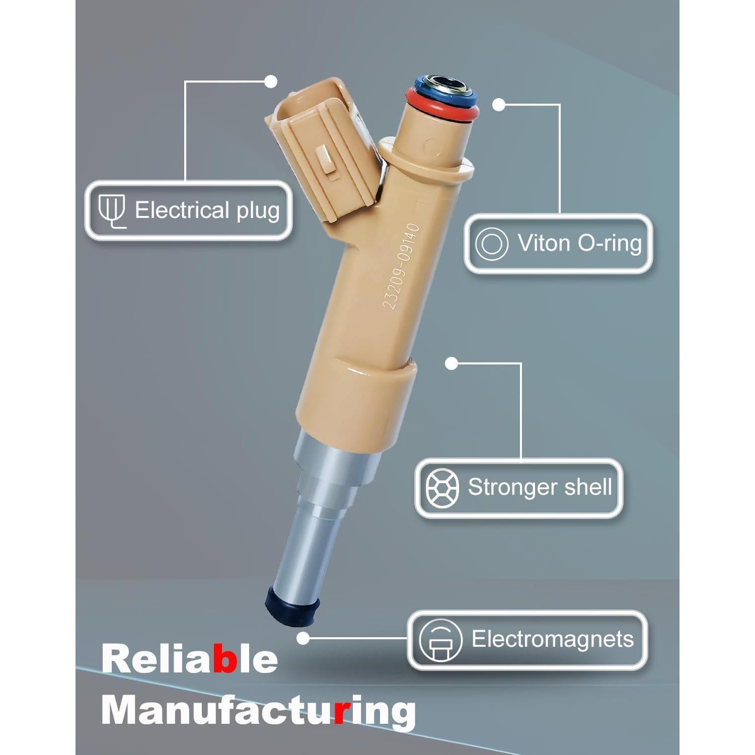 Inyector de combustible Amblee para Toyota Corolla 2009-2018