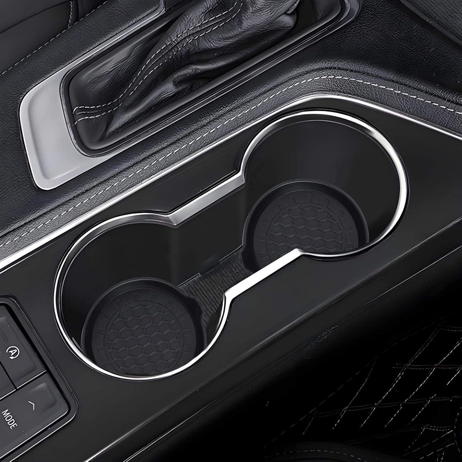 Soportes para Tazas Automotrices Amooca 2 Paquete Negro Antideslizante