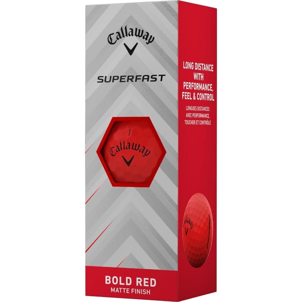 Pelotas de Golf Callaway CG BL Superfast 2025 Rojo 12 Pzas