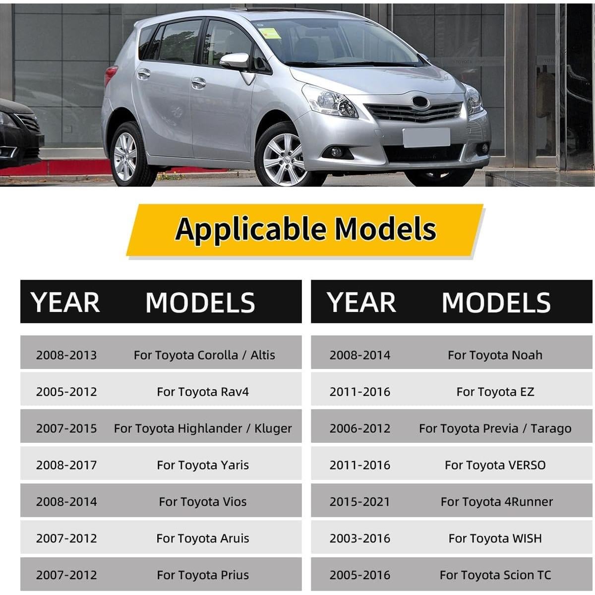 Mango de Tirón de Techo Vehjunc Gris para Toyota Corolla Yaris