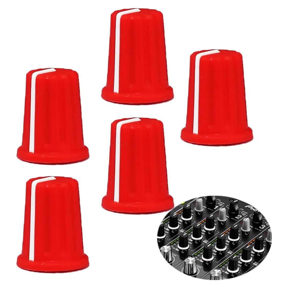 5 Perillas EQ Rojas para Controlador DJ Pioneer DDJ-SX