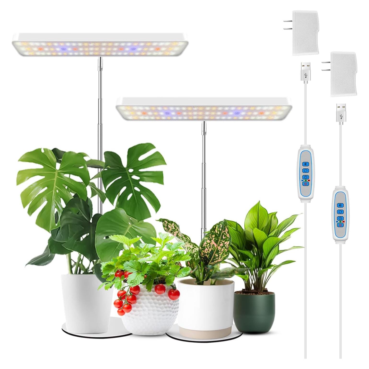 Luz de Crecimiento Wiaxulay 78 LEDs Espectro Completo 2 Paquete