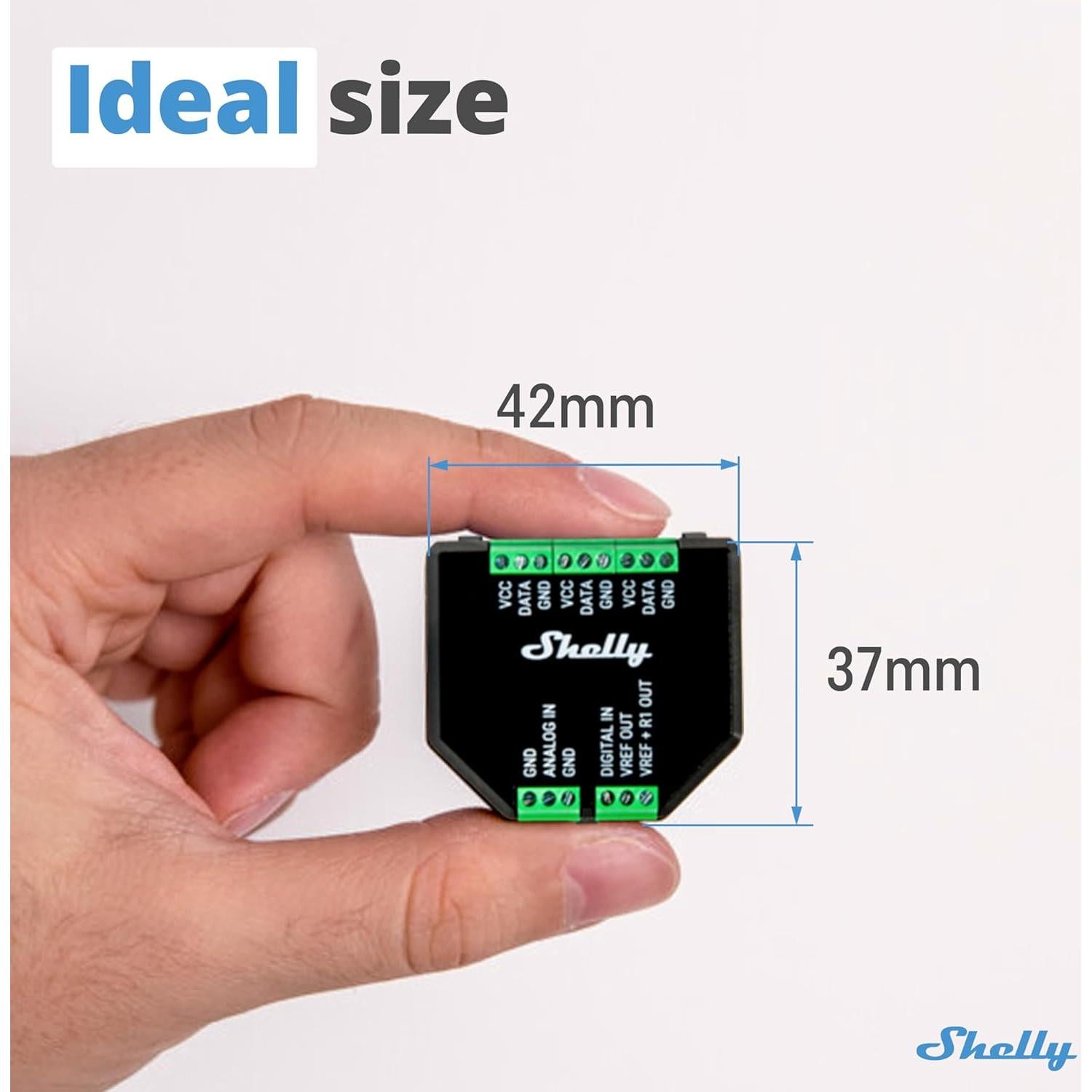 Shelly Plus Add-On | Complemento Wi-Fi y Bluetooth | Sensor de Temperatura y Humedad