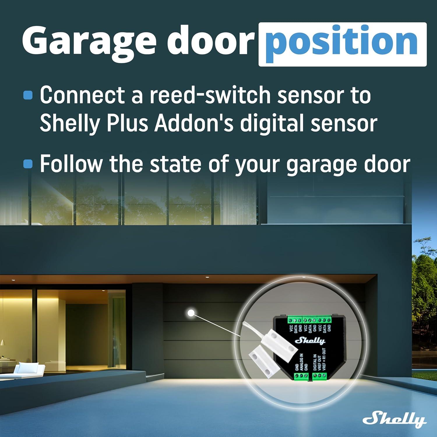 Shelly Plus Add-On | Complemento Wi-Fi y Bluetooth | Sensor de Temperatura y Humedad