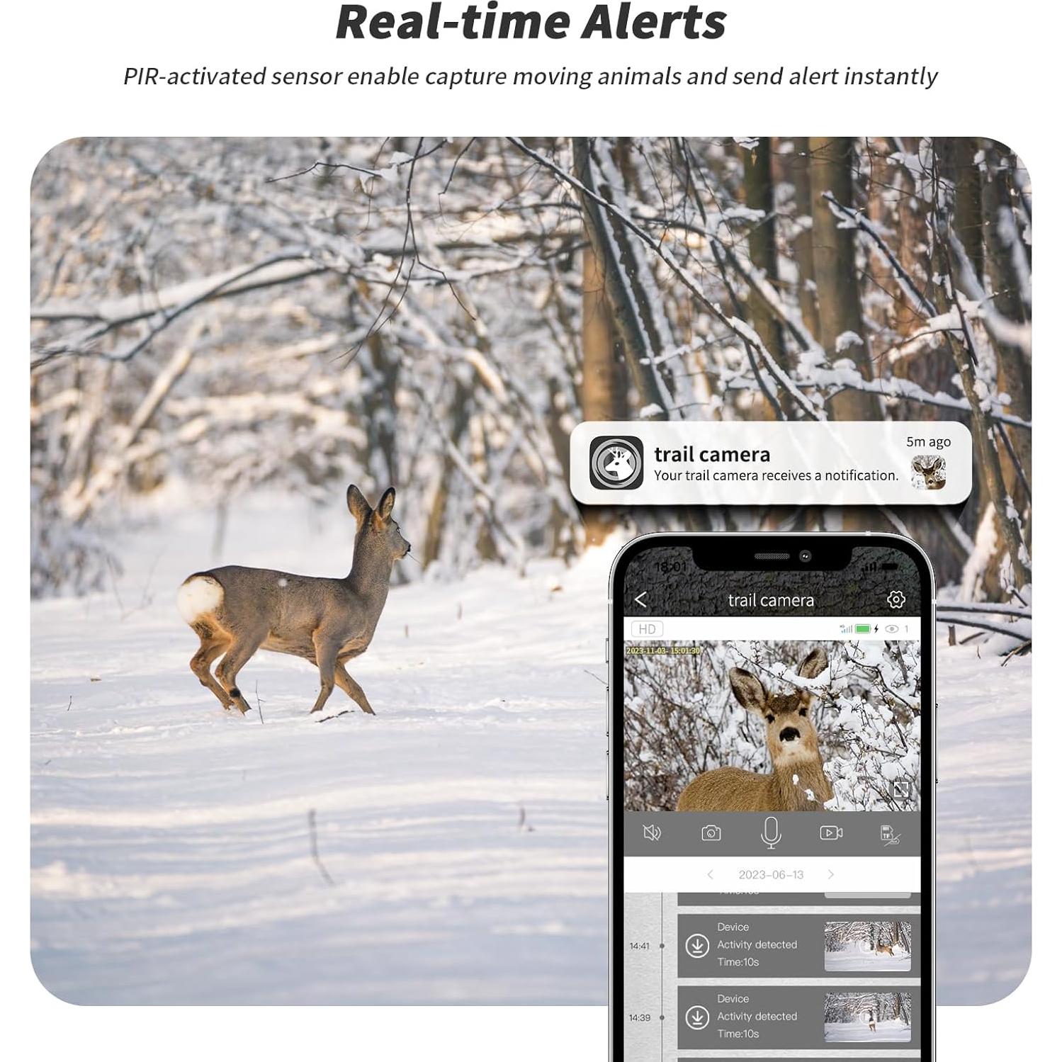 Cámara de Trail Celular SEHMUA 4G LTE 2K Solar IP66