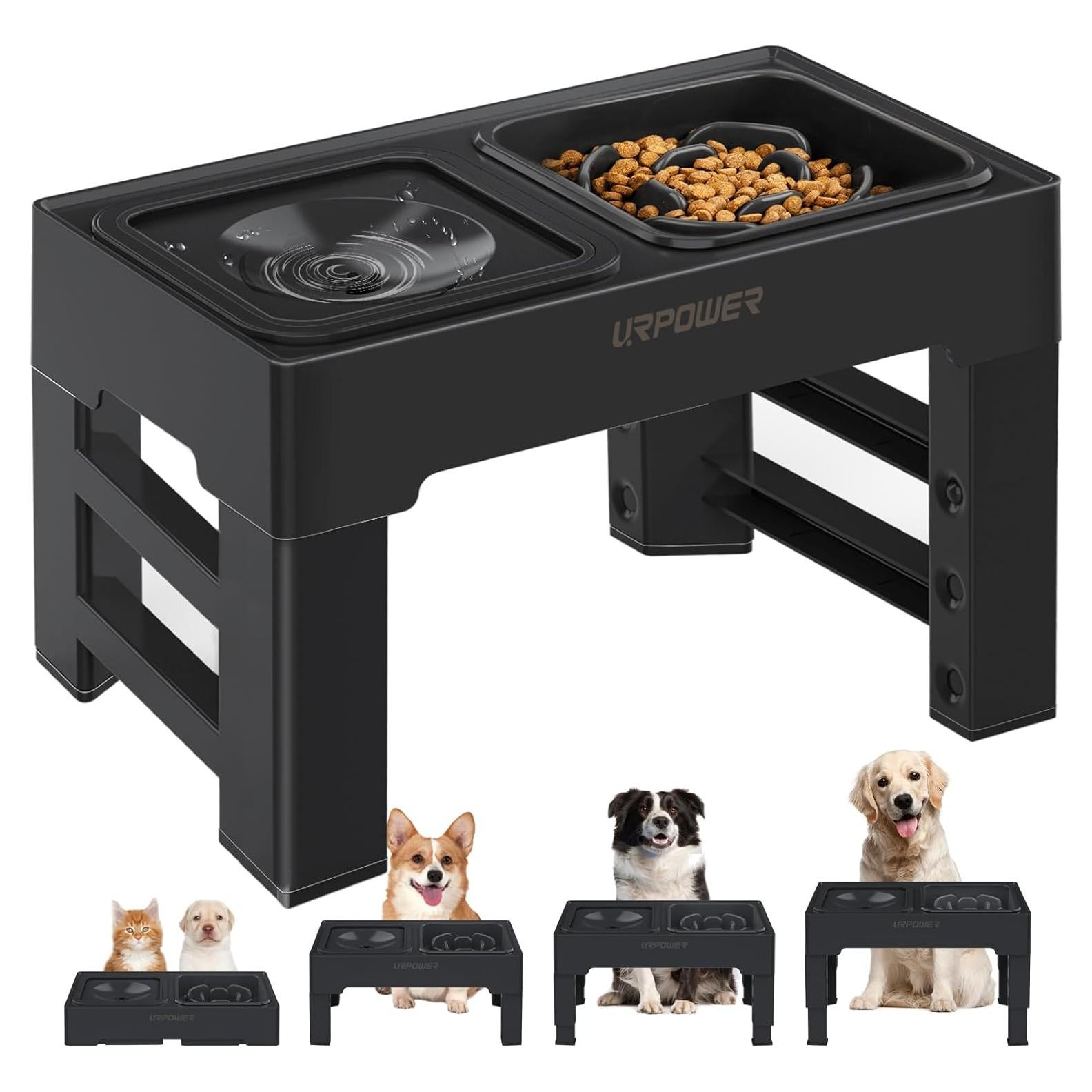 Cuencos Elevados URPOWER para Perros y Gatos Ajustables