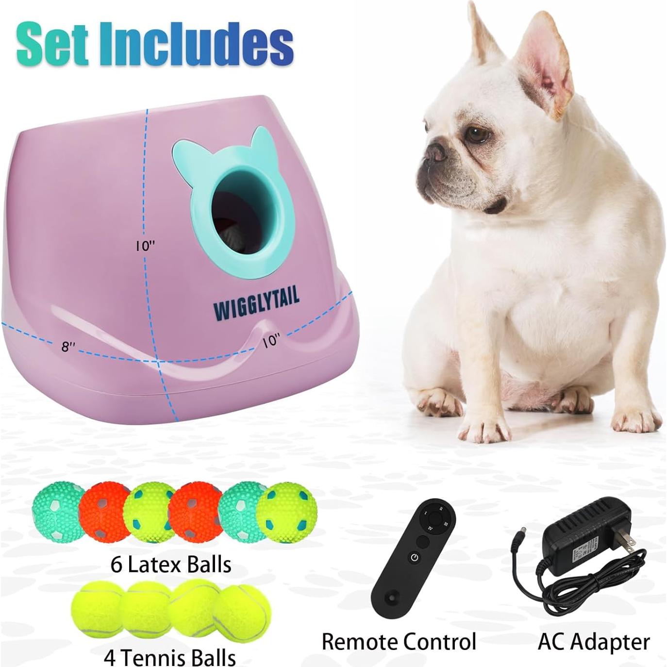 Lanzador Automático de Pelotas para Perros WDBL-001 Rosa