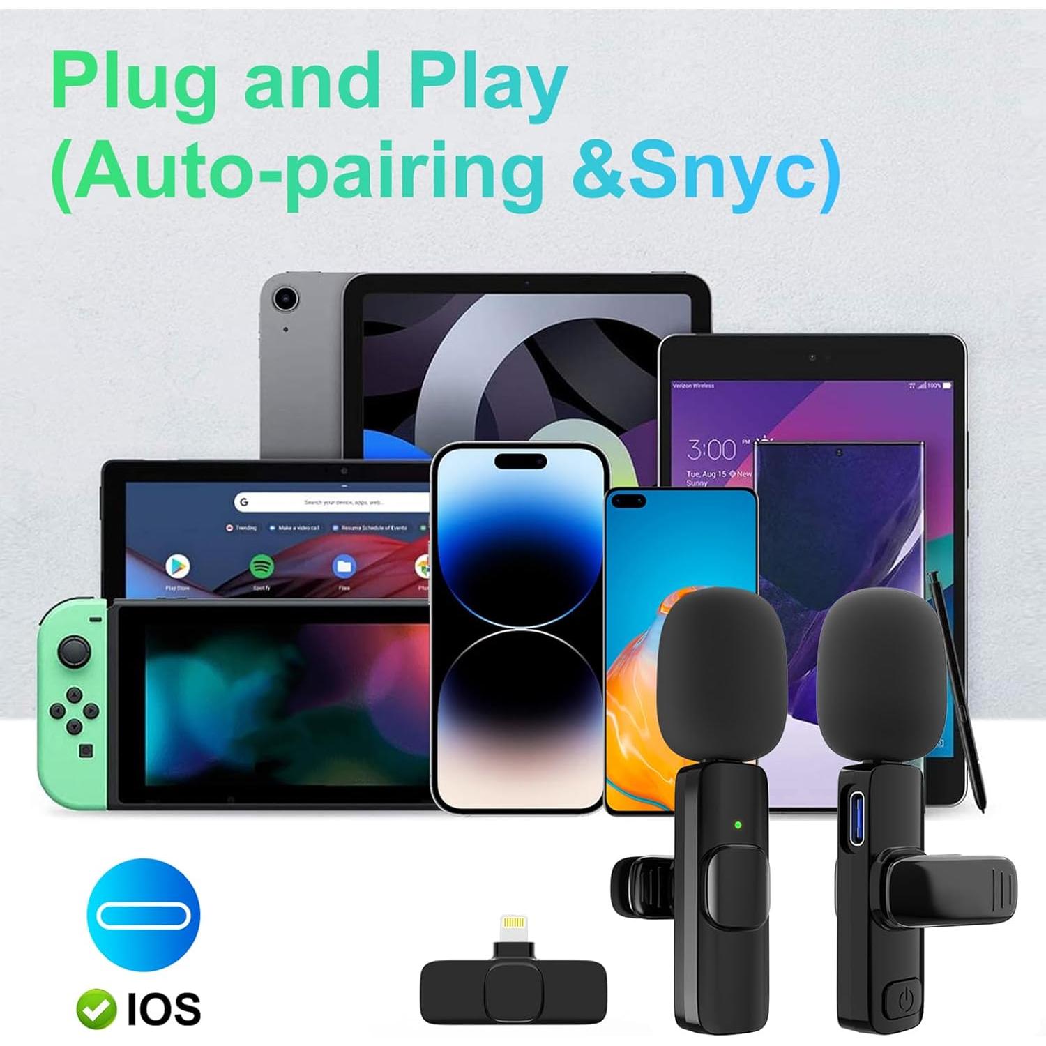 Micrófono Lavalier Inalámbrico JUDKIOM para iPhone 14