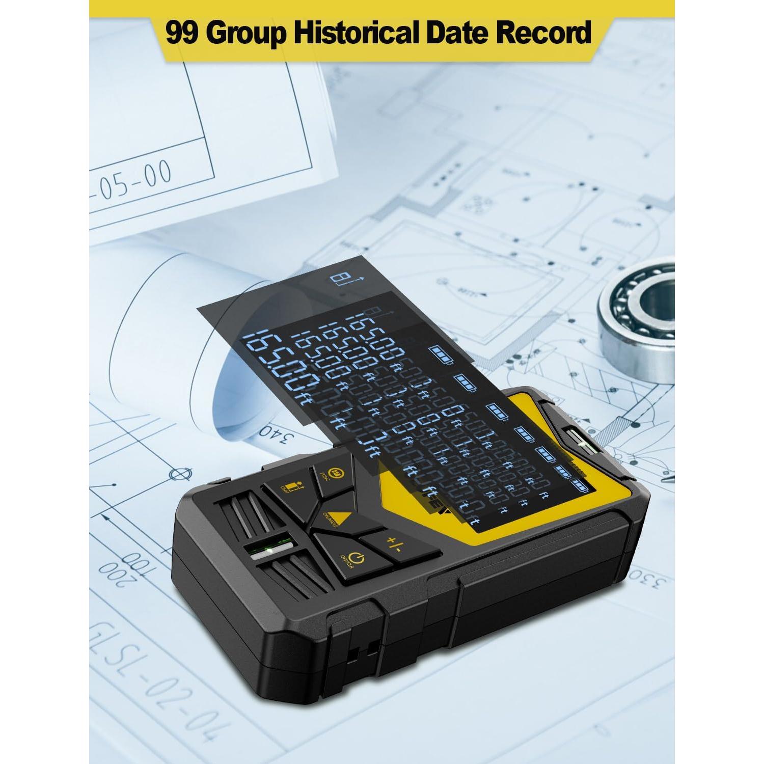 Medidor Láser Olufey 50m con Pantalla LCD y 2 Niveles