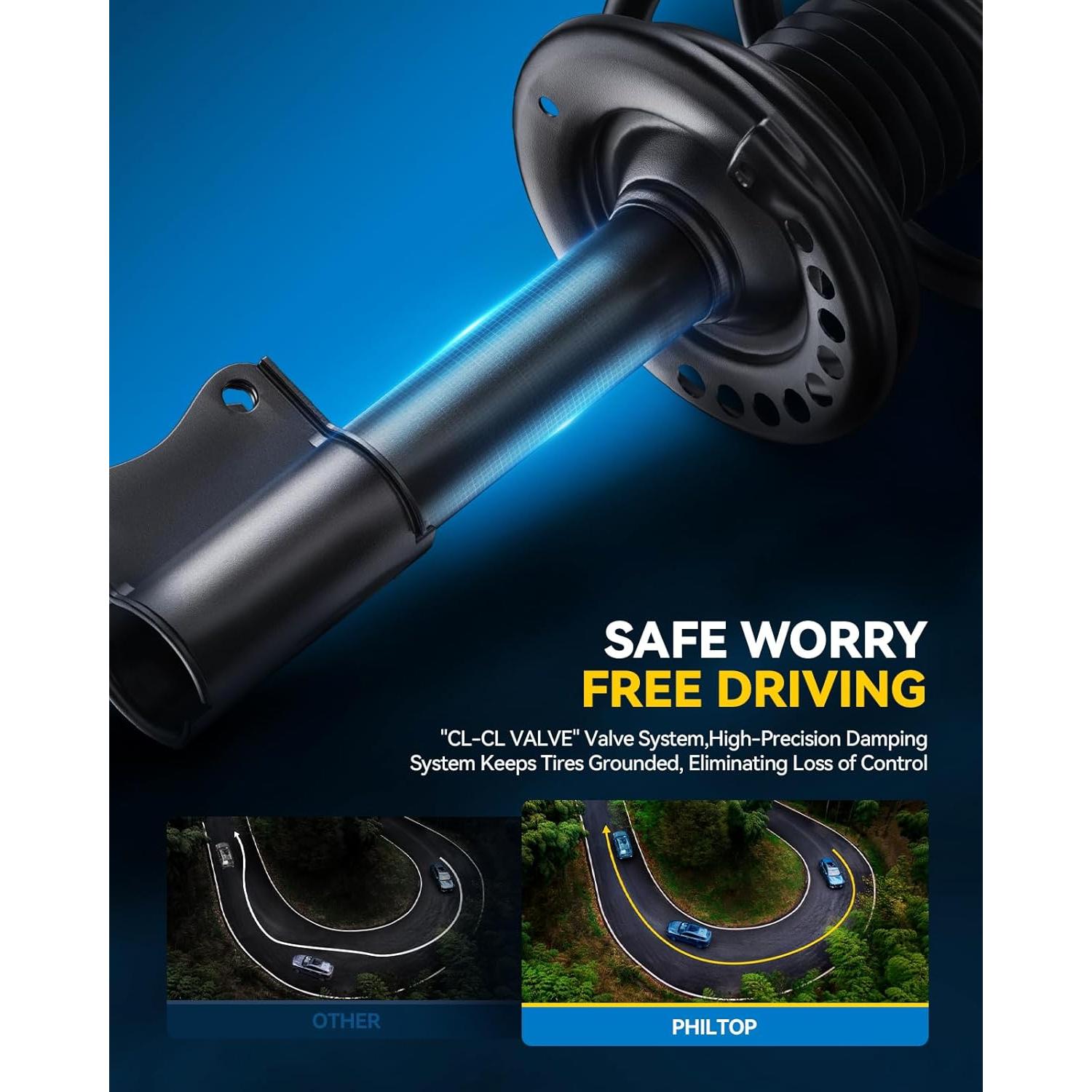 Amortiguador Frontal PHILTOP para Toyota Corolla y Matrix