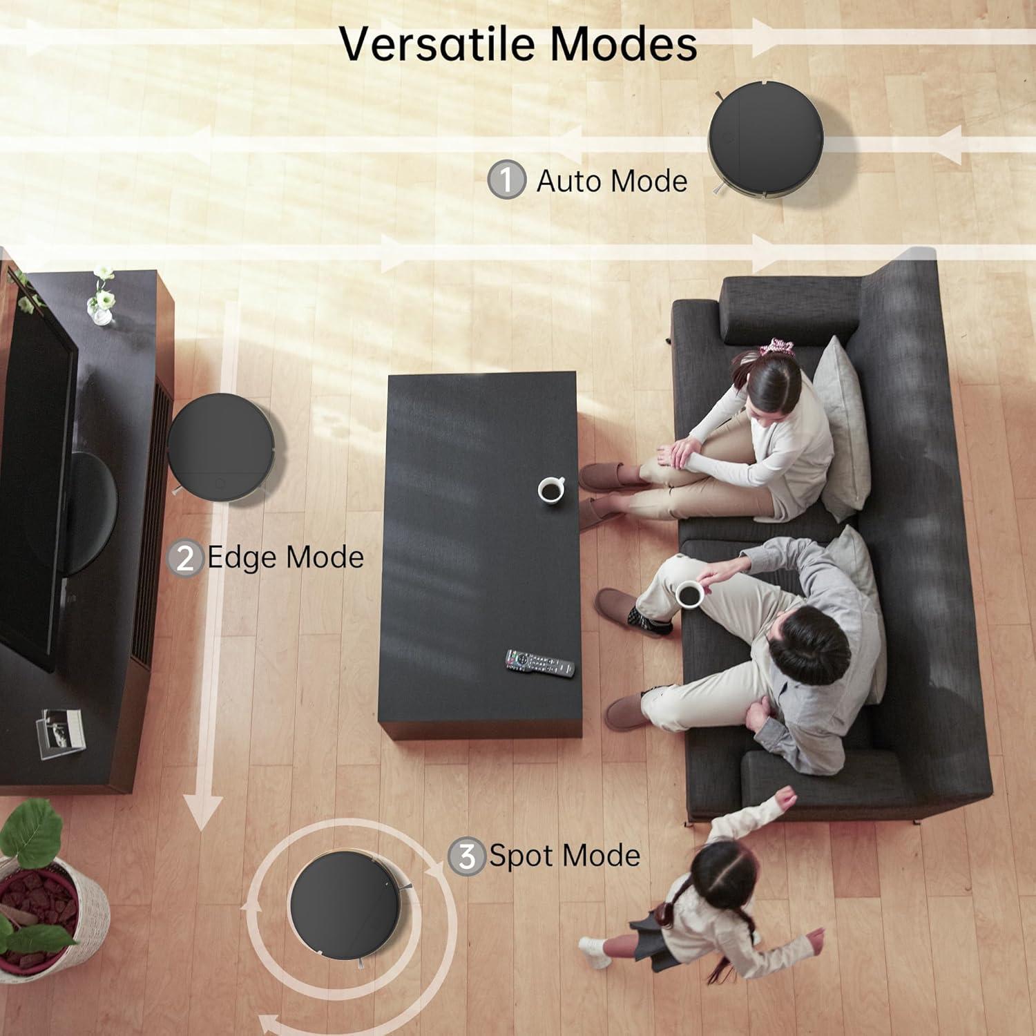 Robot Vacuum Cleaner with 3500Pa Power Suction, Robot Vacuum 550ML Large Dust,Remote Control, Auto Charging Robotic Vacuum