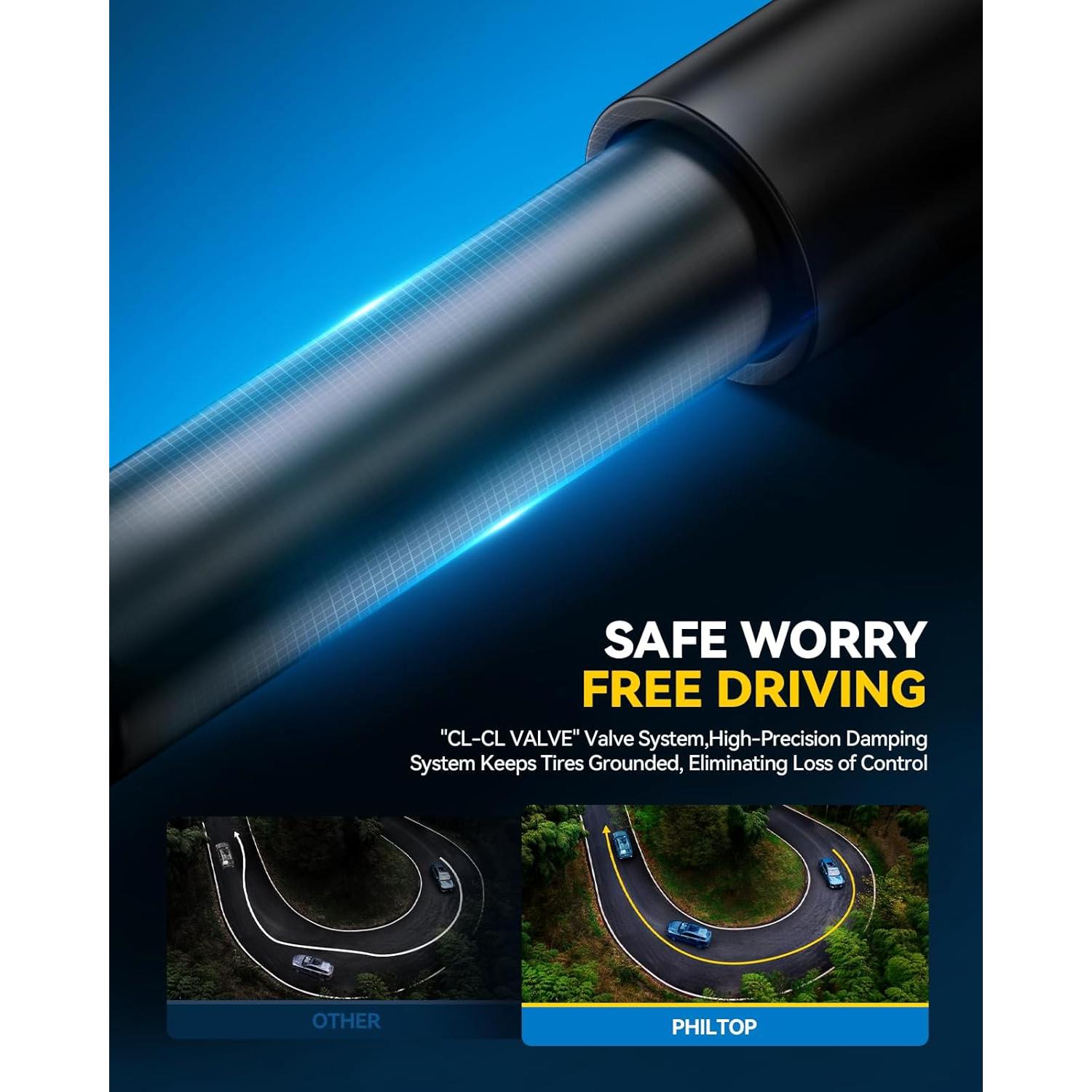 Amortiguadores Traseros PHILTOP 5611*2 para Jetta, Rabbit, Passat