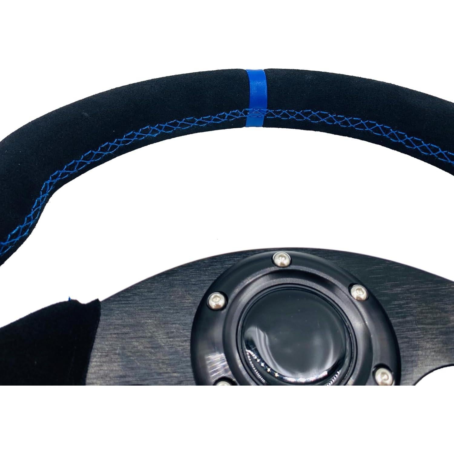 Volante de Carreras Spaorcco D-Shaped 33 cm con Claxon