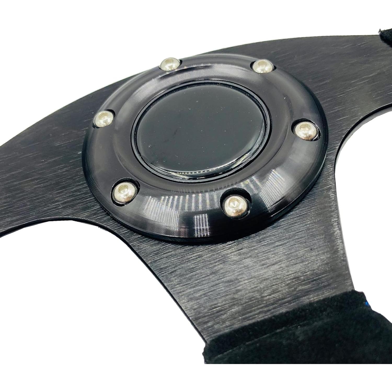 Volante de Carreras Spaorcco D-Shaped 33 cm con Claxon