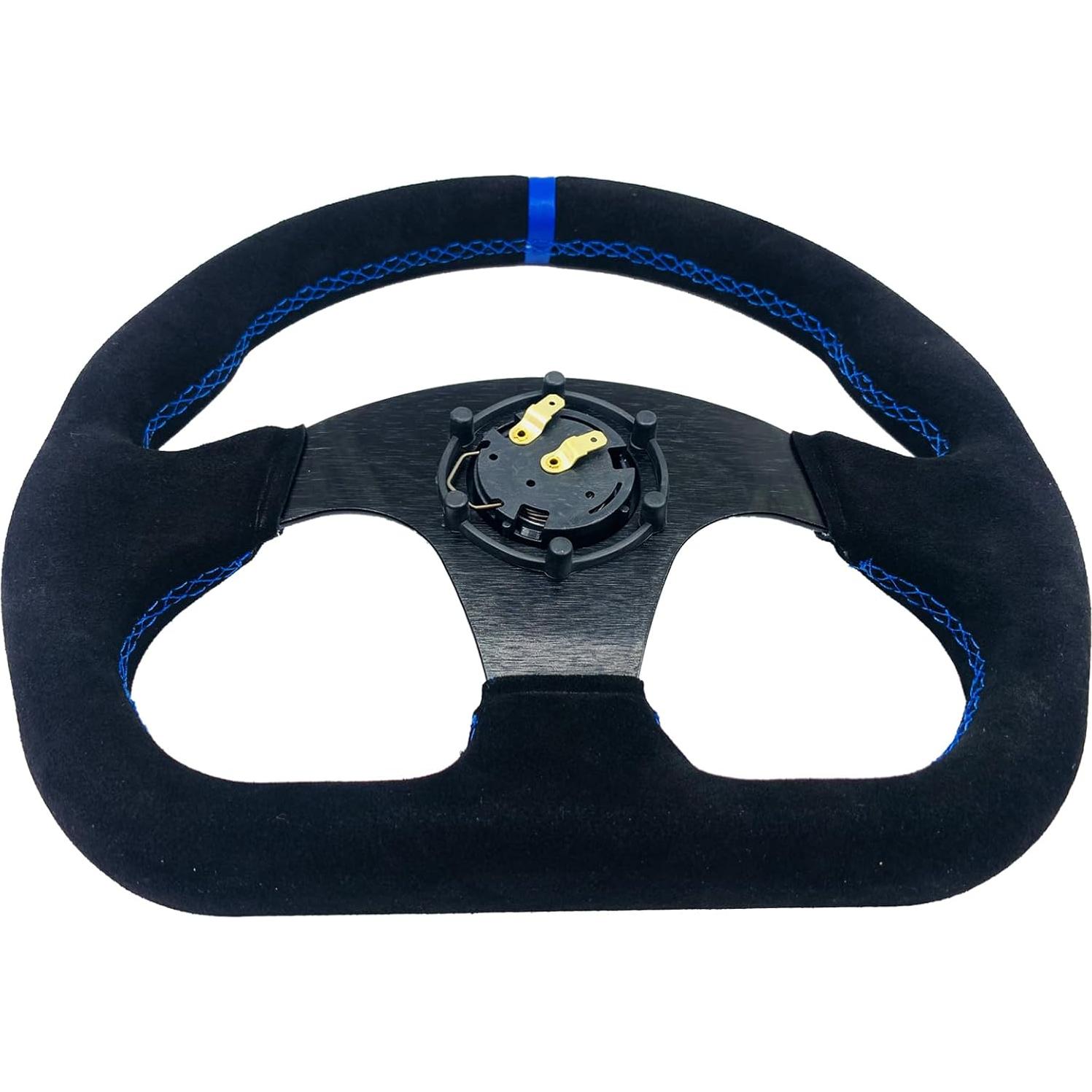 Volante de Carreras Spaorcco D-Shaped 33 cm con Claxon