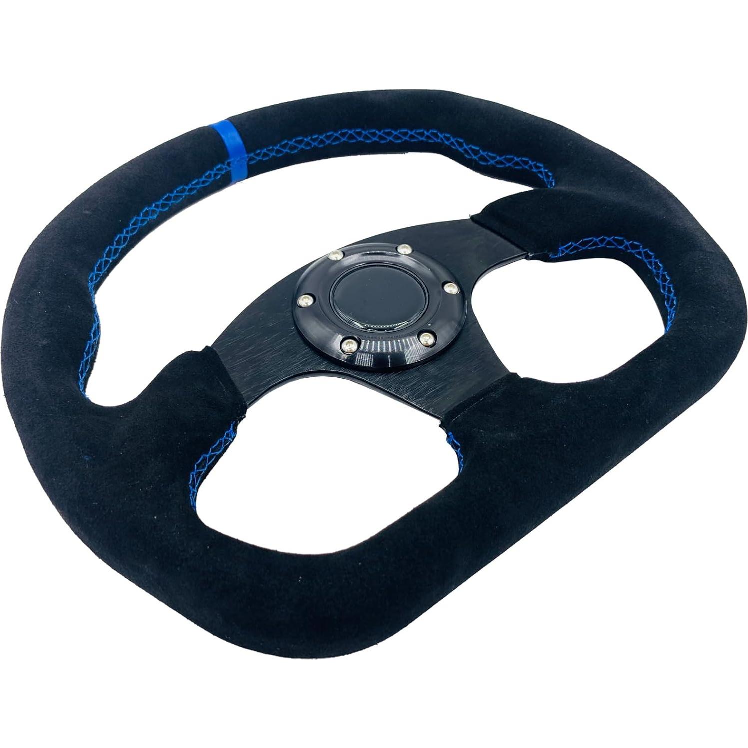 Volante de Carreras Spaorcco D-Shaped 33 cm con Claxon