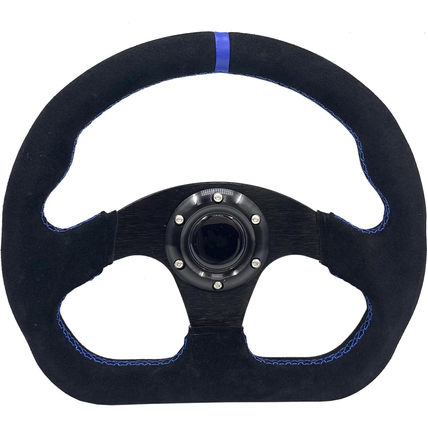 Volante de Carreras Spaorcco D-Shaped 33 cm con Claxon