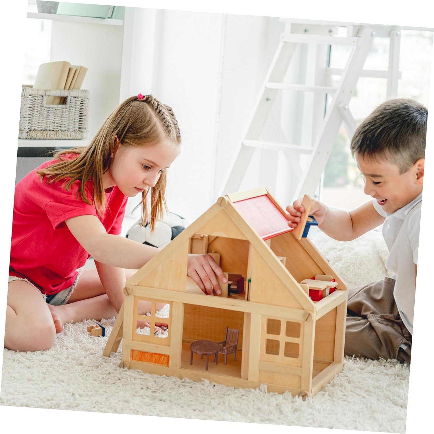 Restaurant Tables Toy Mini Fridge Desk Chair Table and Chairs, 3 Sets Miniature Table and Chairs Modern Furniture Mini House Furniture Desk Chair Fairy Garden Bench