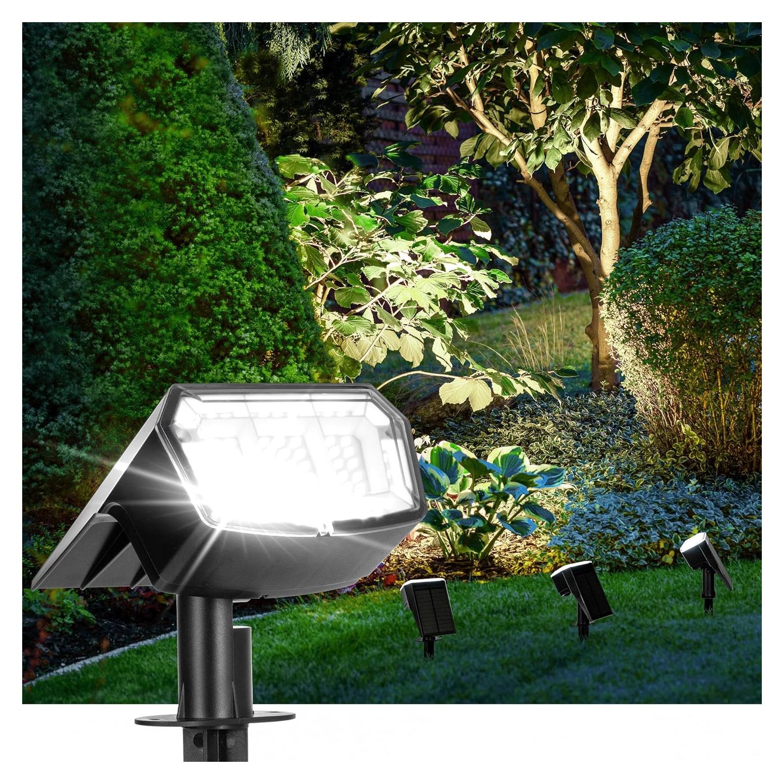 Luces Solares AUDERWIN 4 Paquete IP65 63 LEDs Jardín