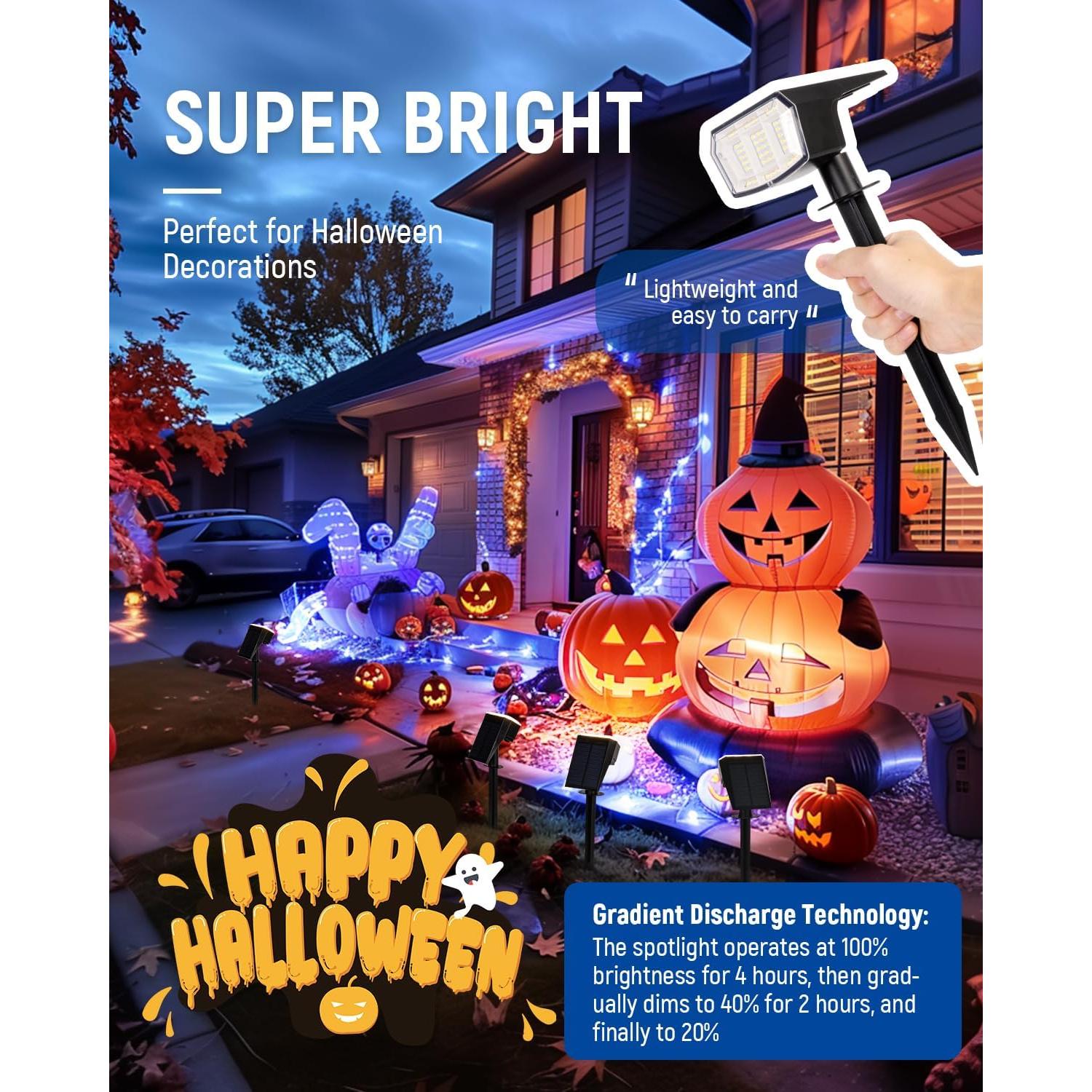 Luces Solares AUDERWIN 4 Paquete IP65 63 LEDs Jardín