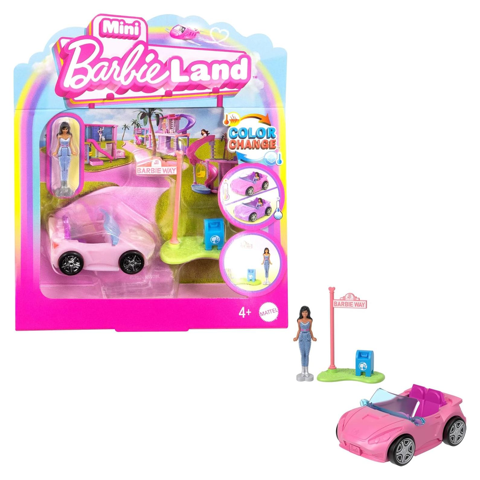 Conjunto Muñeca Mini BarbieLand y Auto Convertible Mattel