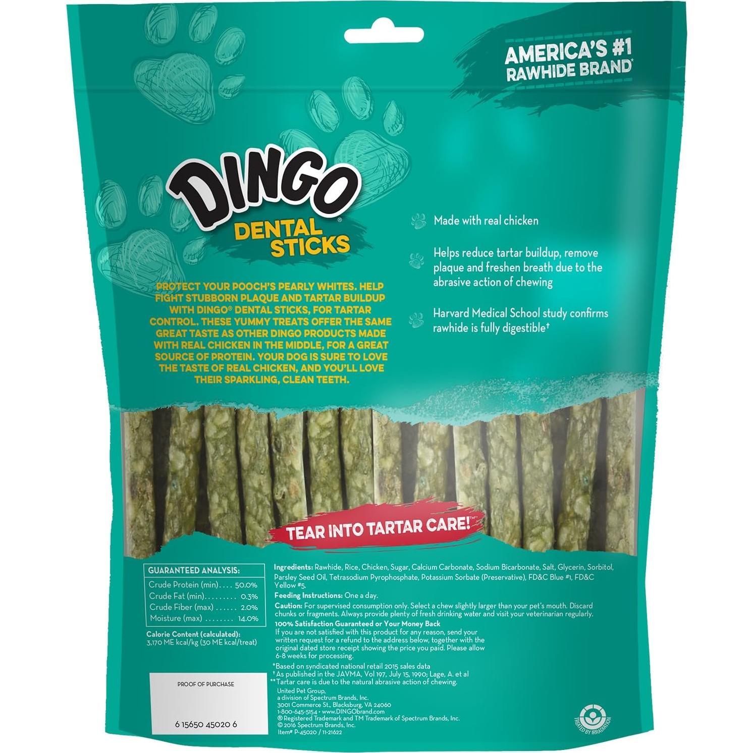Palitos Dentales Dingo 48 Unidades con Pollo Real 9g