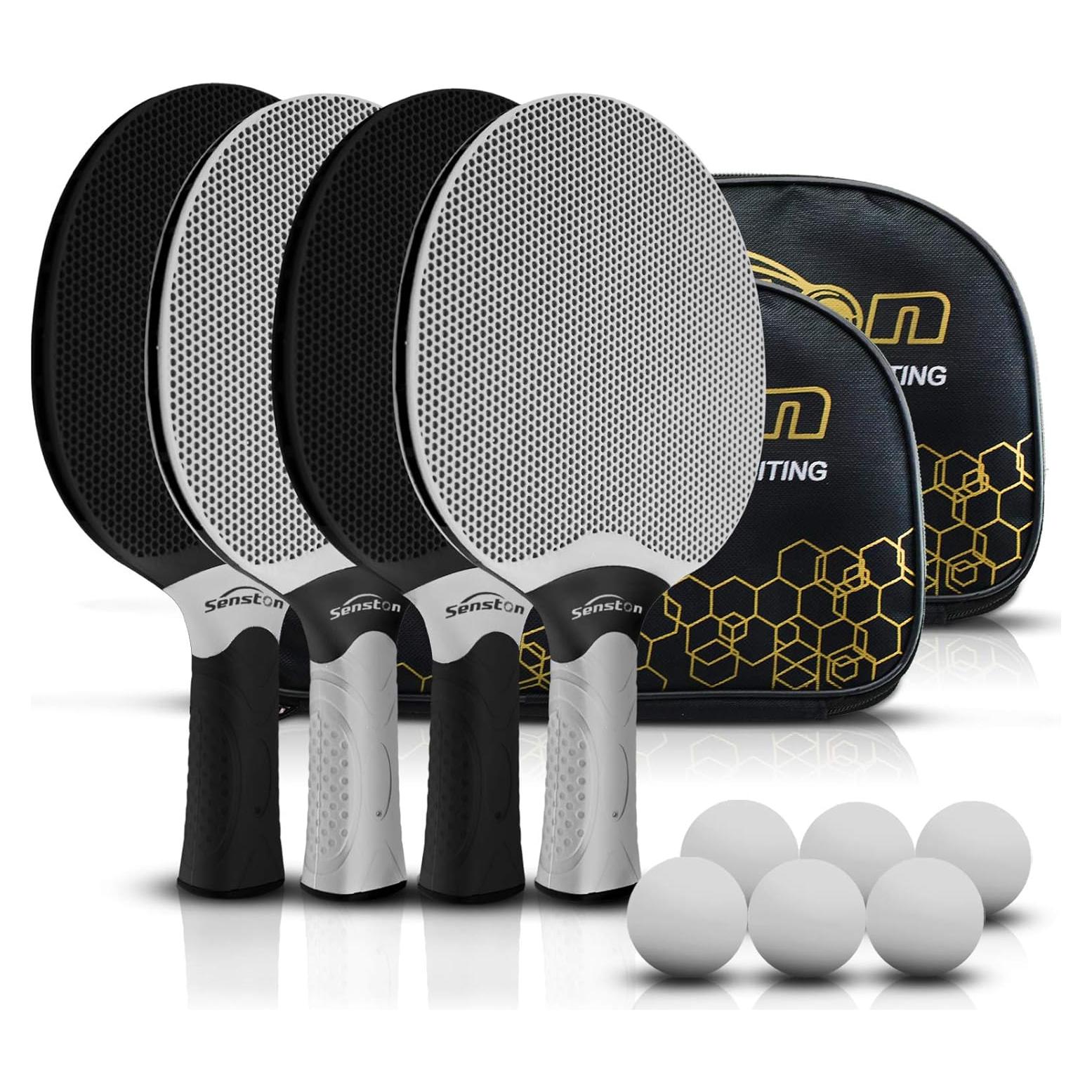 Set de 4 Palas de Tenis de Mesa Senston - Goma Profesional