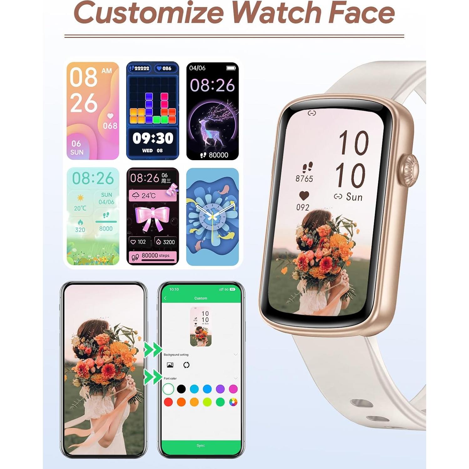 Reloj Inteligente RUIMEN Fitness Tracker IP68 1.47" Salud