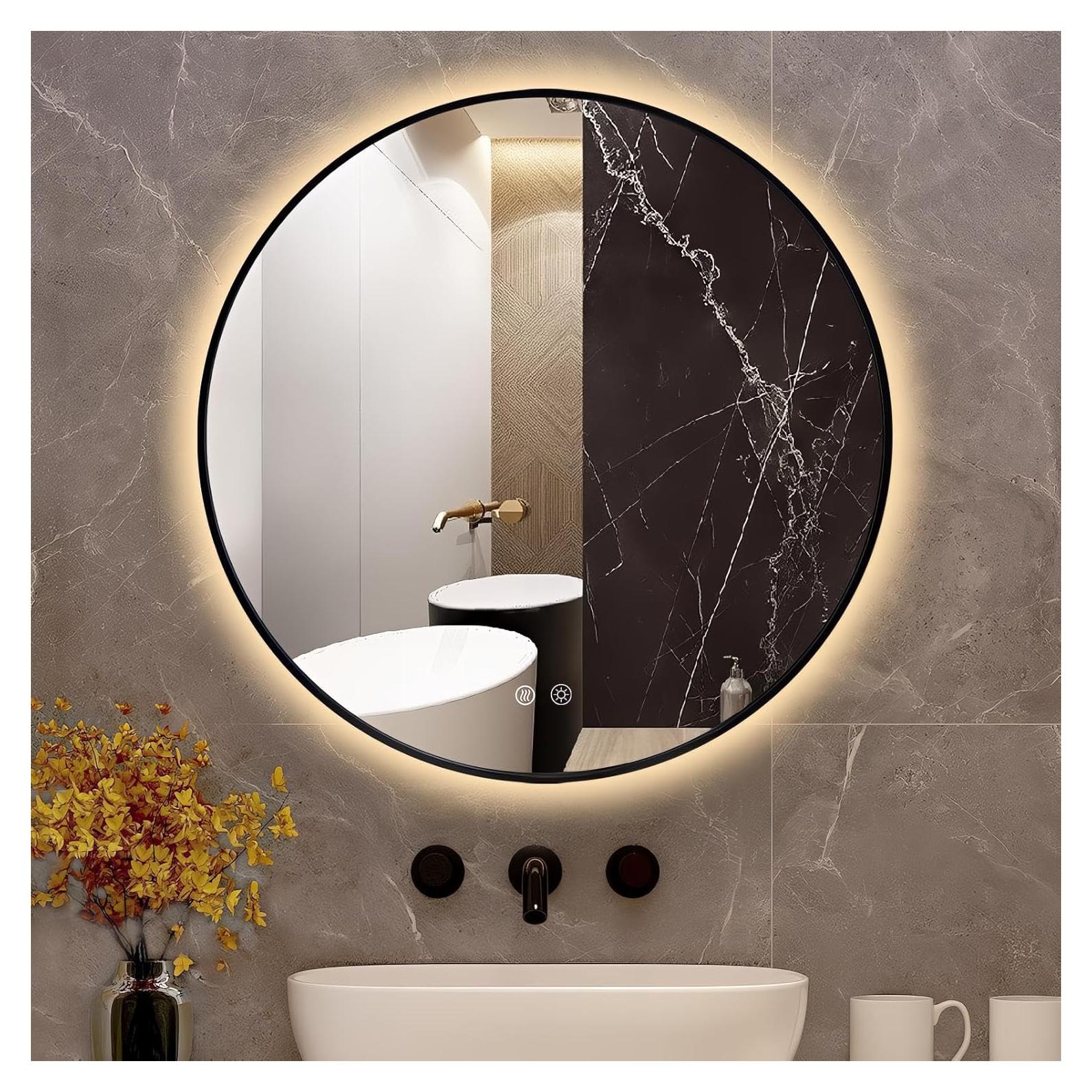 Espejo de Baño LED Niccy 60 cm Redondo con Anti-Vaho