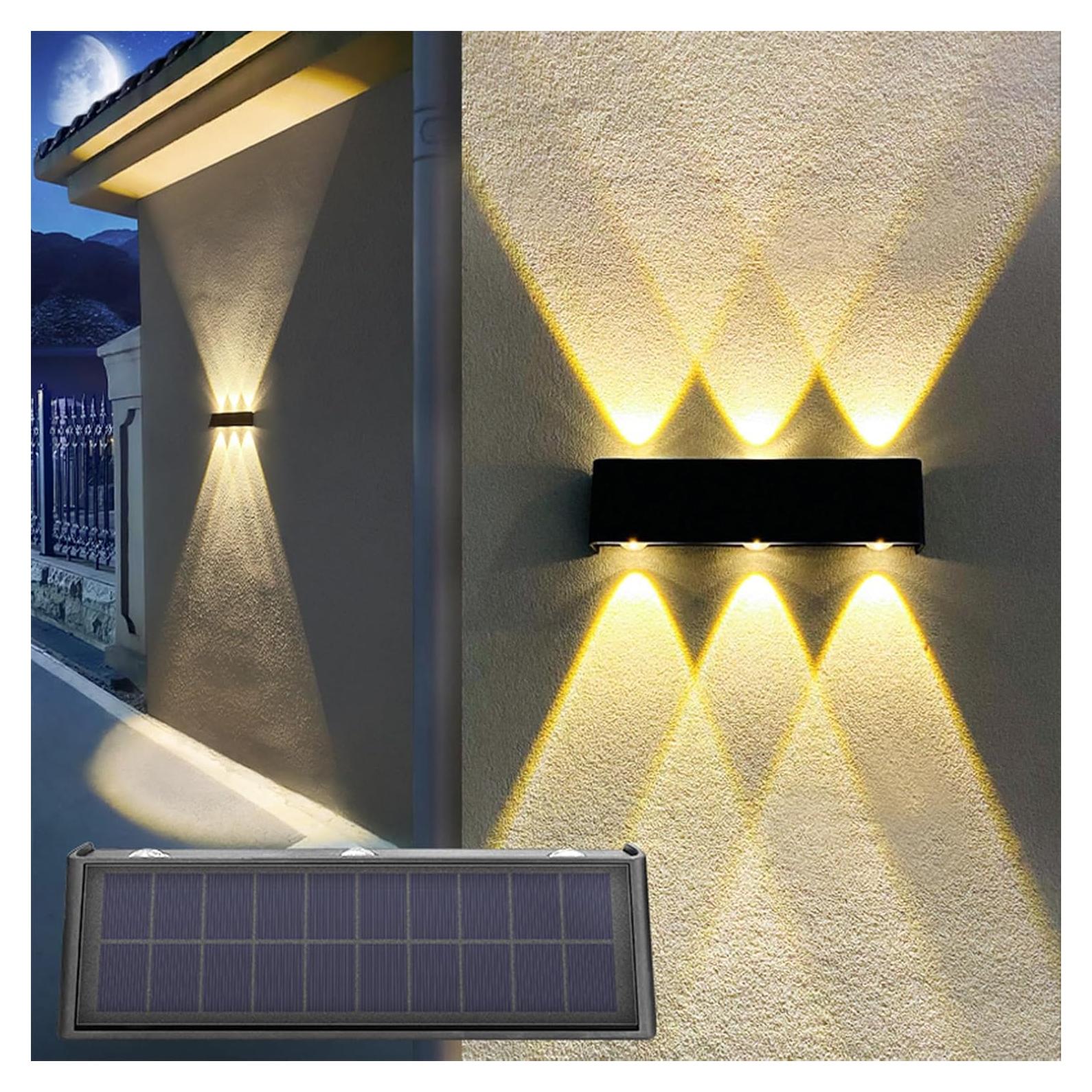 Luz Solar de Pared Mrzxy 3000K LED Aluminio Impermeable