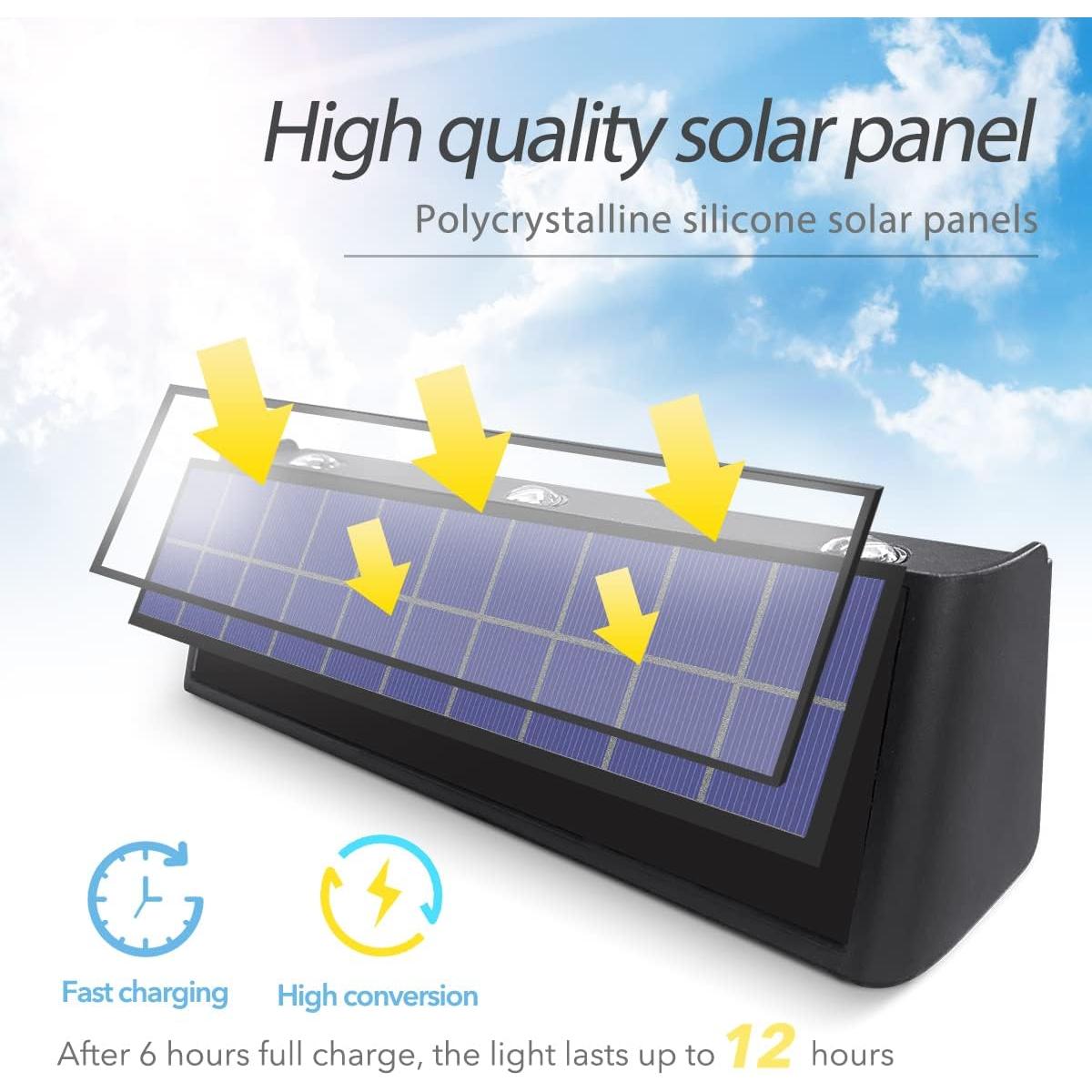 Luz Solar de Pared Mrzxy 3000K LED Aluminio Impermeable