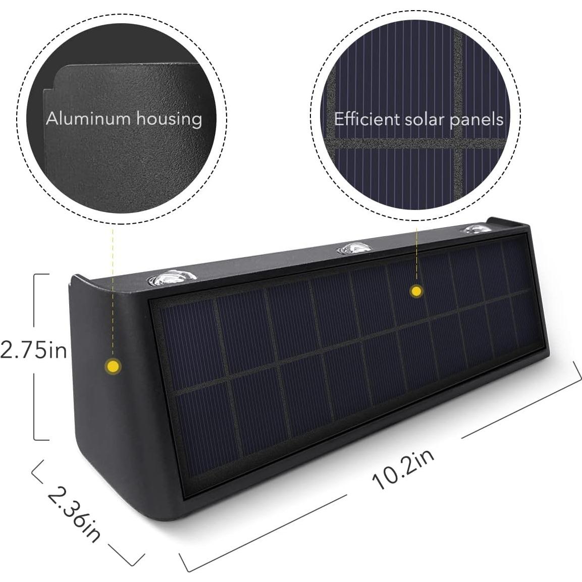 Luz Solar de Pared Mrzxy 3000K LED Aluminio Impermeable