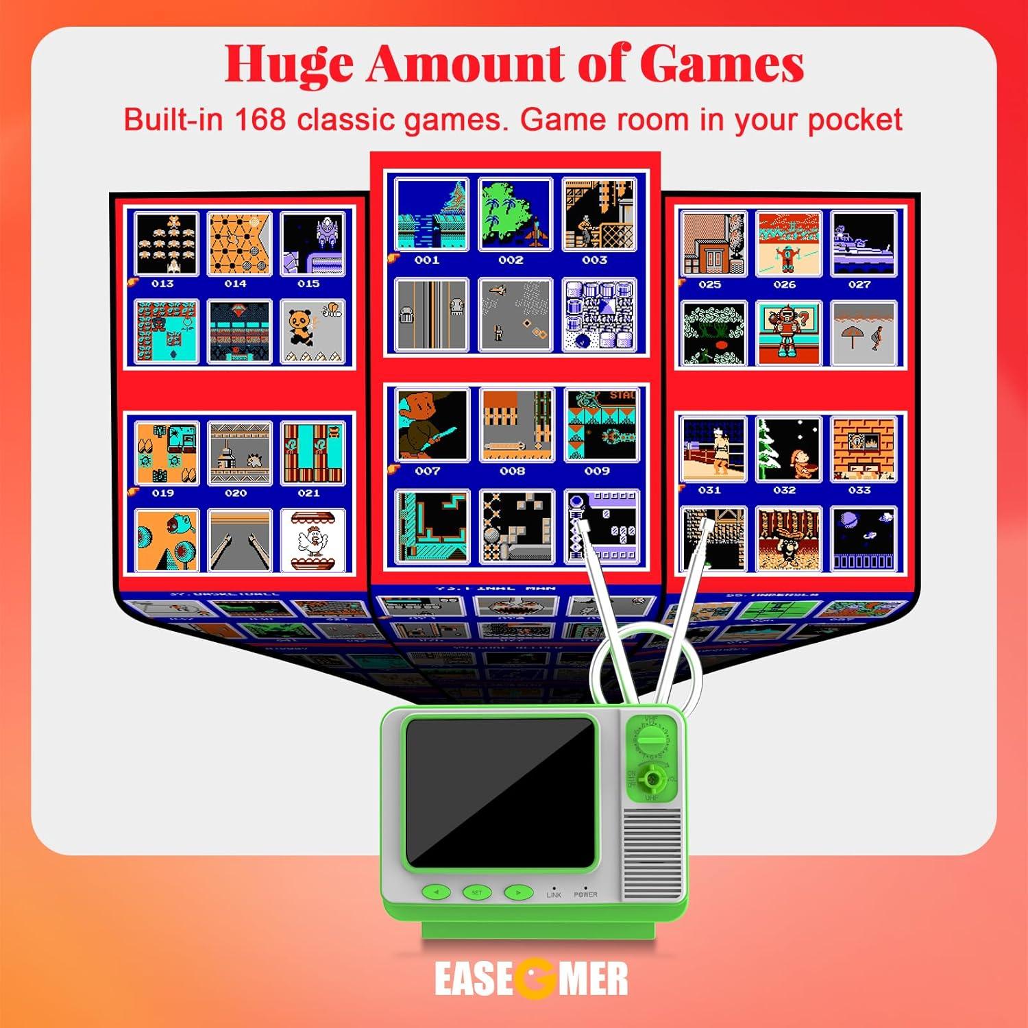 Consola de Juegos Retro EASEGMER 168 Juegos 3" Portátil