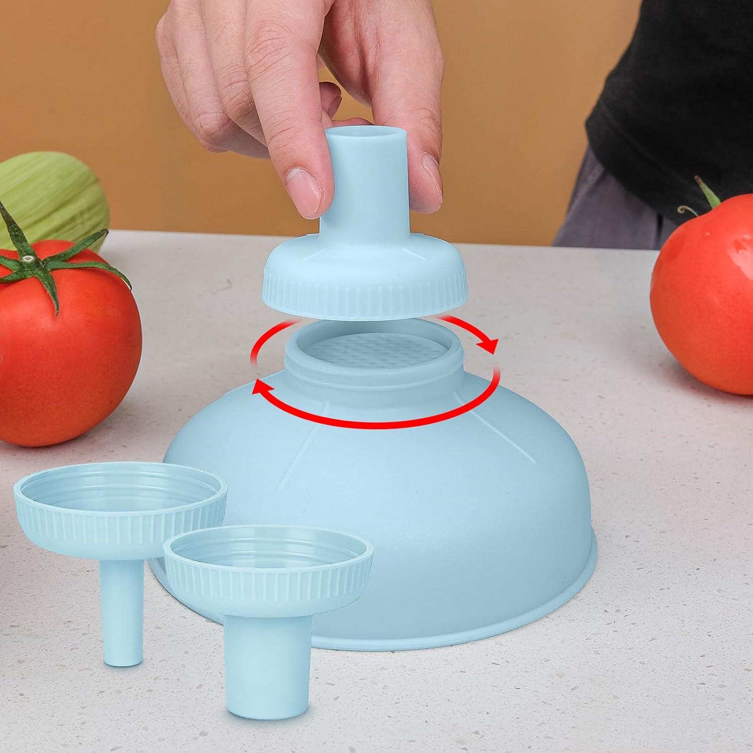 Embudo de Cocina BALIWELL de Plástico Alimenticio con 5 Picos