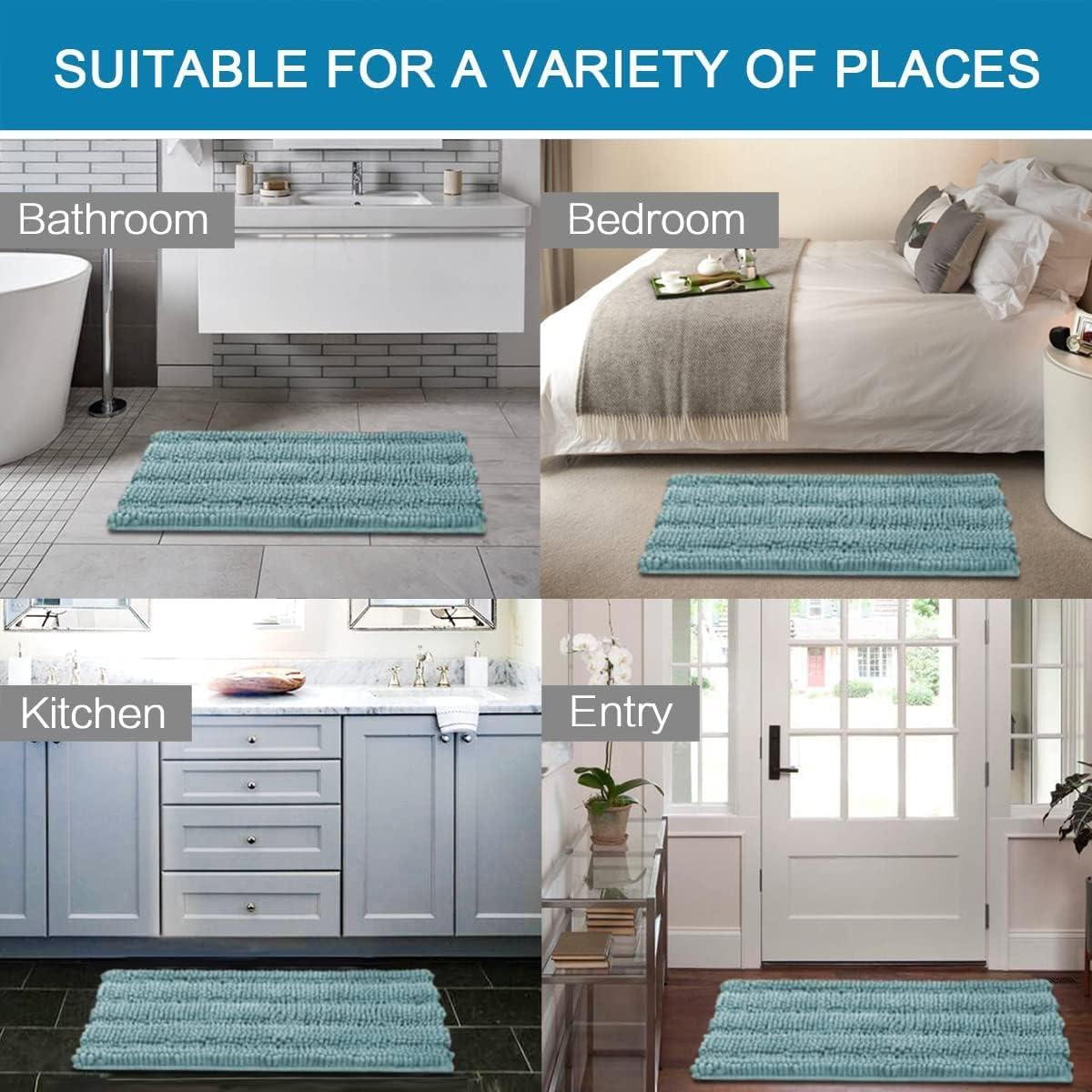 Alfombrilla de Baño Antideslizante H.VERSAILTEX 43x61 cm Aqua Haze