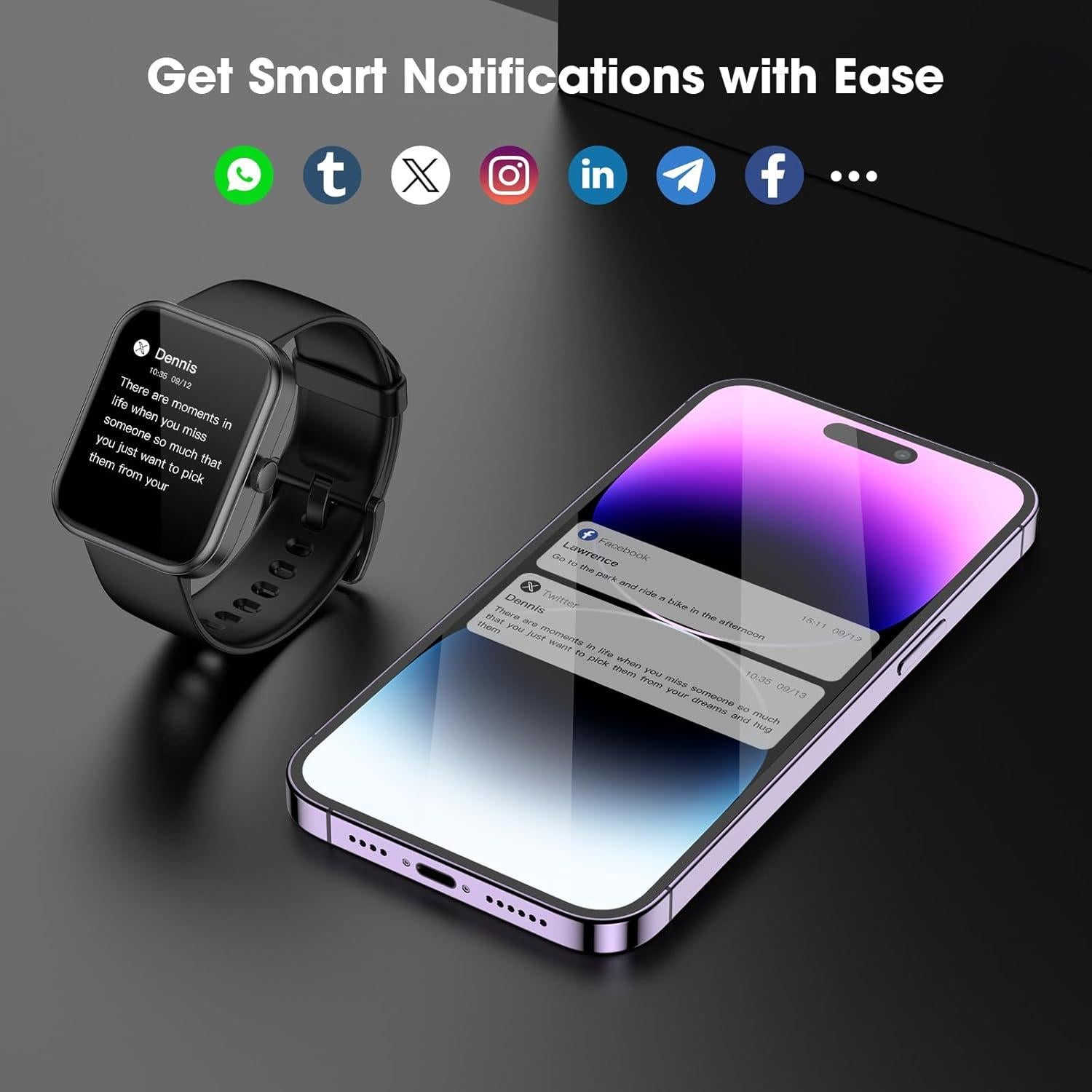 Reloj Inteligente LIVIKEY Fitness IP68 Llamadas y Salud