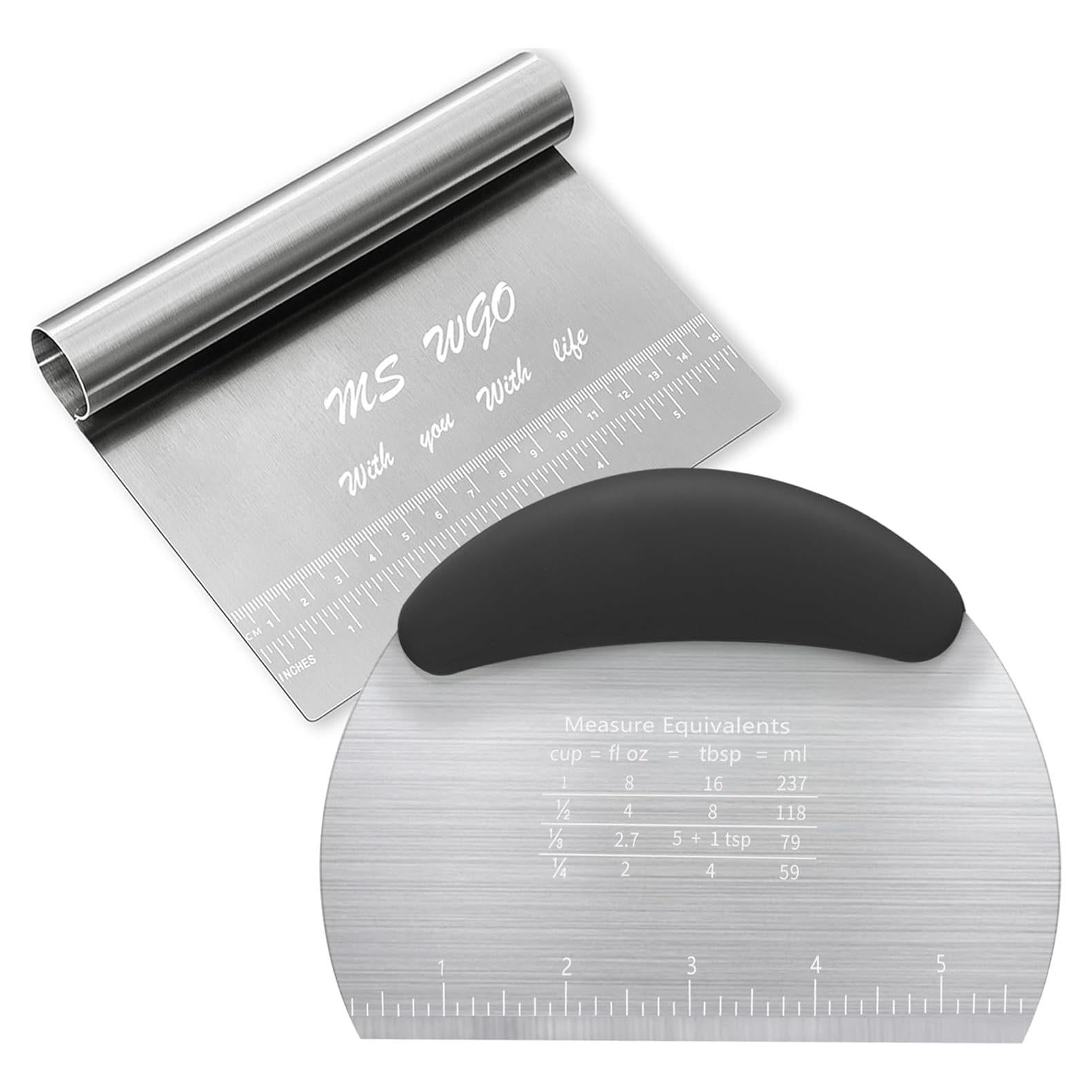 Conjunto Raspador de Masa y Cortador de Pizza MS WGO - Acero Inoxidable