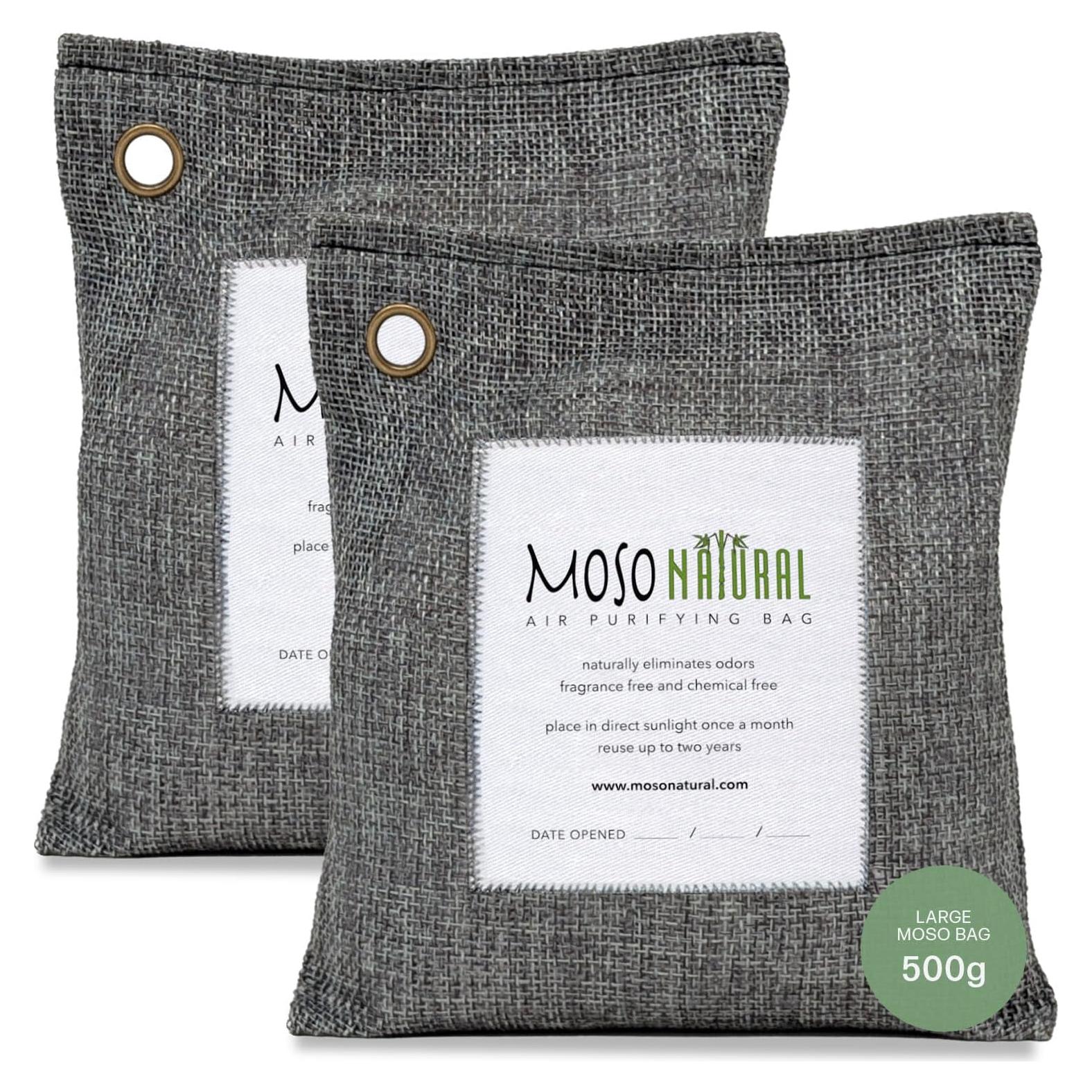 Bolsa Purificadora de Aire Moso 500g (2 Paquete) Carbón de Bambú