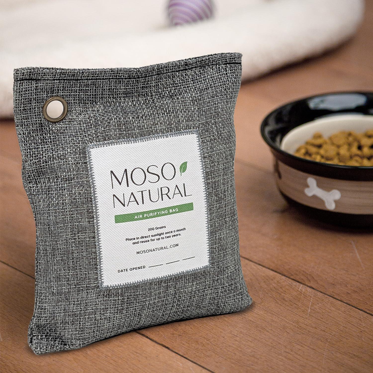 Moso Natural Bolsa Purificadora de Aire 200g (3 Paquete) Carbón de Bambú