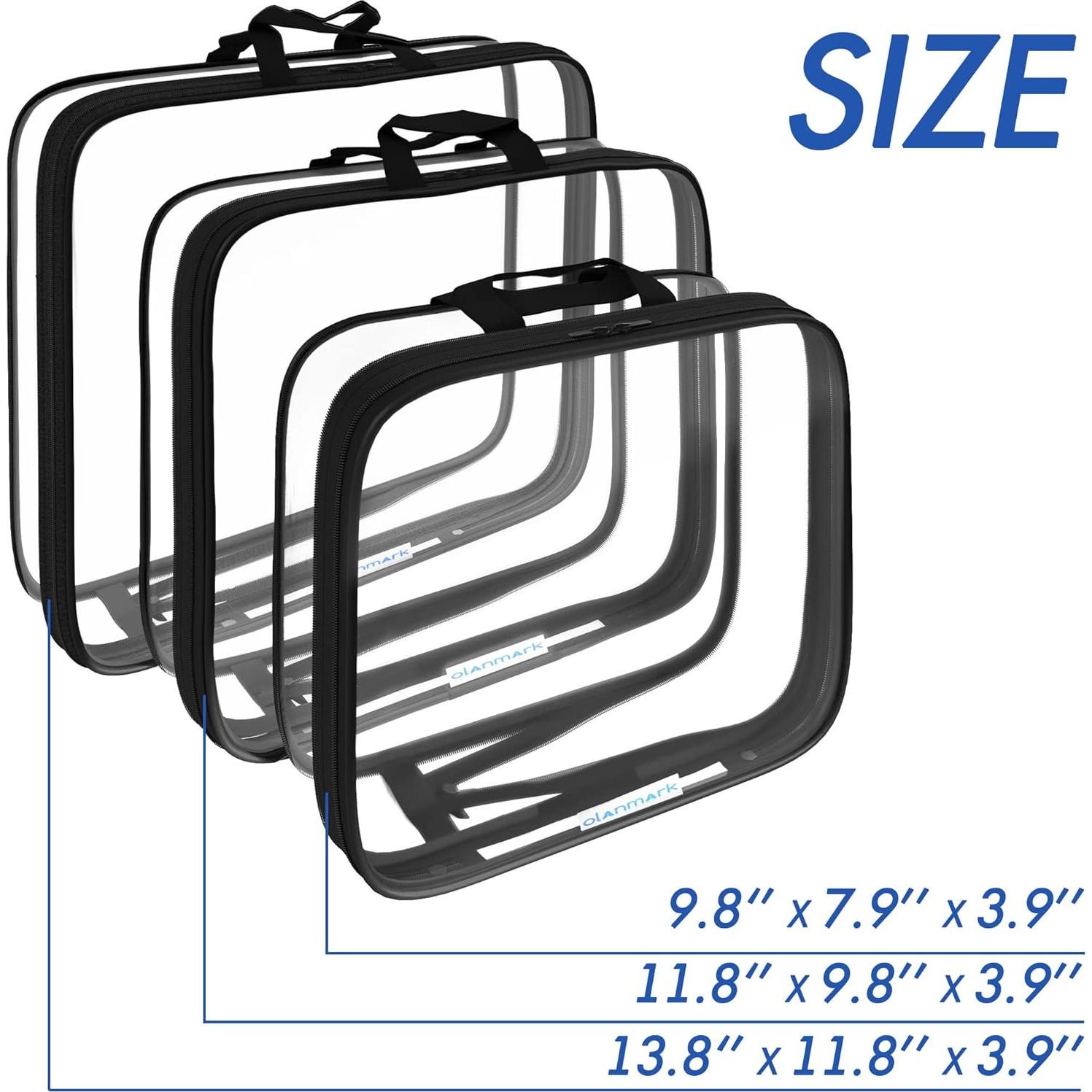 Set de 3 Cubos de Compresión Transparentes Olanmark 35.1x30cm