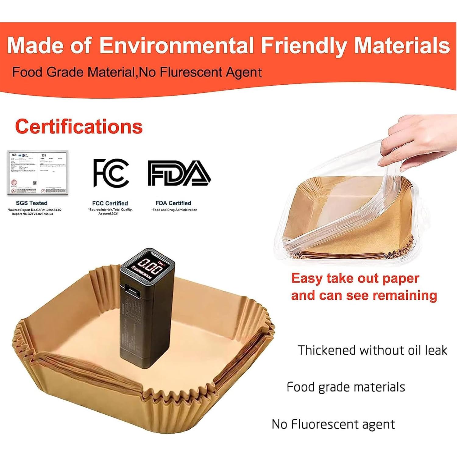 Forros Desechables para Freidora de Aire Mini LHSHAD 125 Pcs